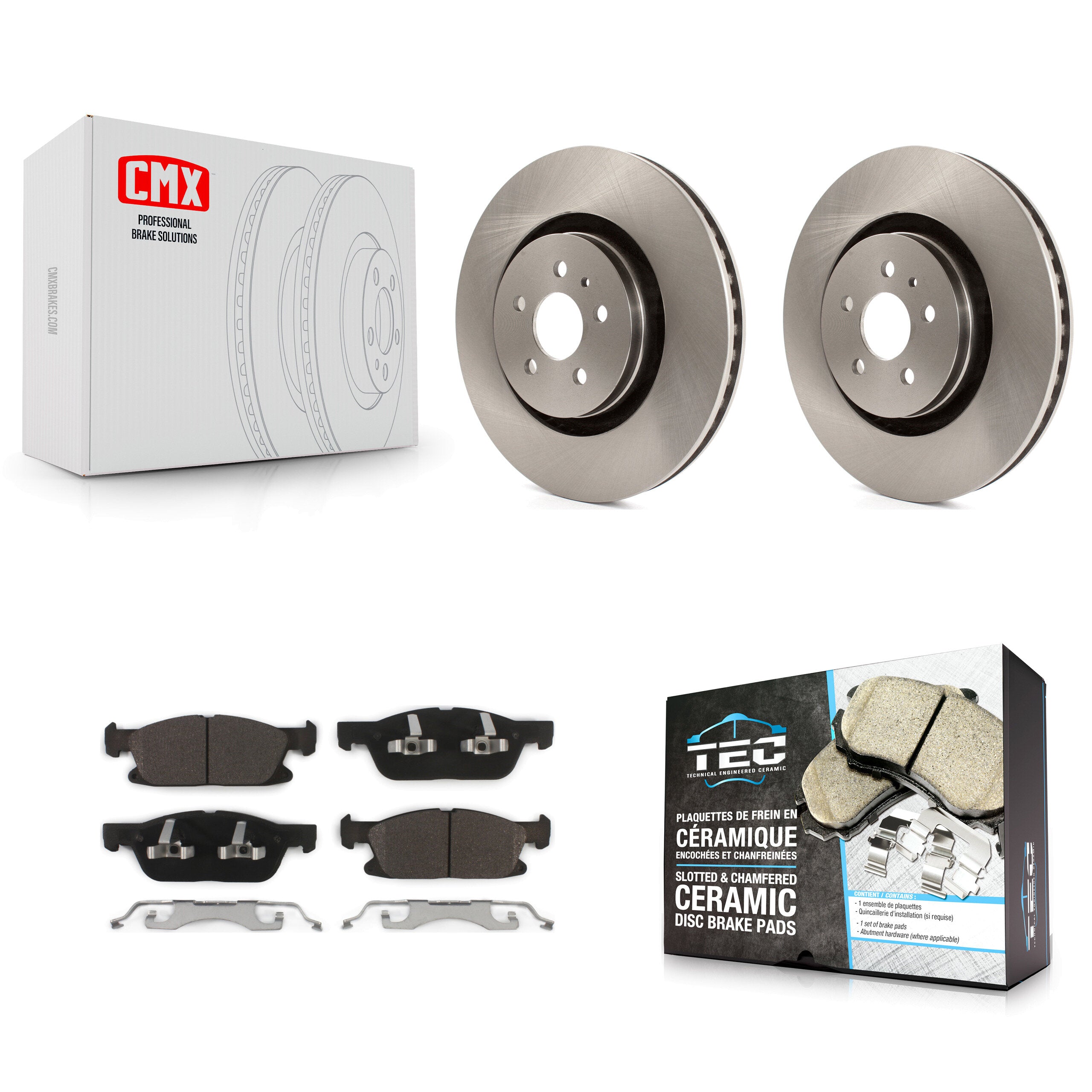 Transit Auto K8T-100179 Disc Brake Kit for 2015-2023 Ford Edge, Lincoln Nautilus, Lincoln MKX - Front product image
