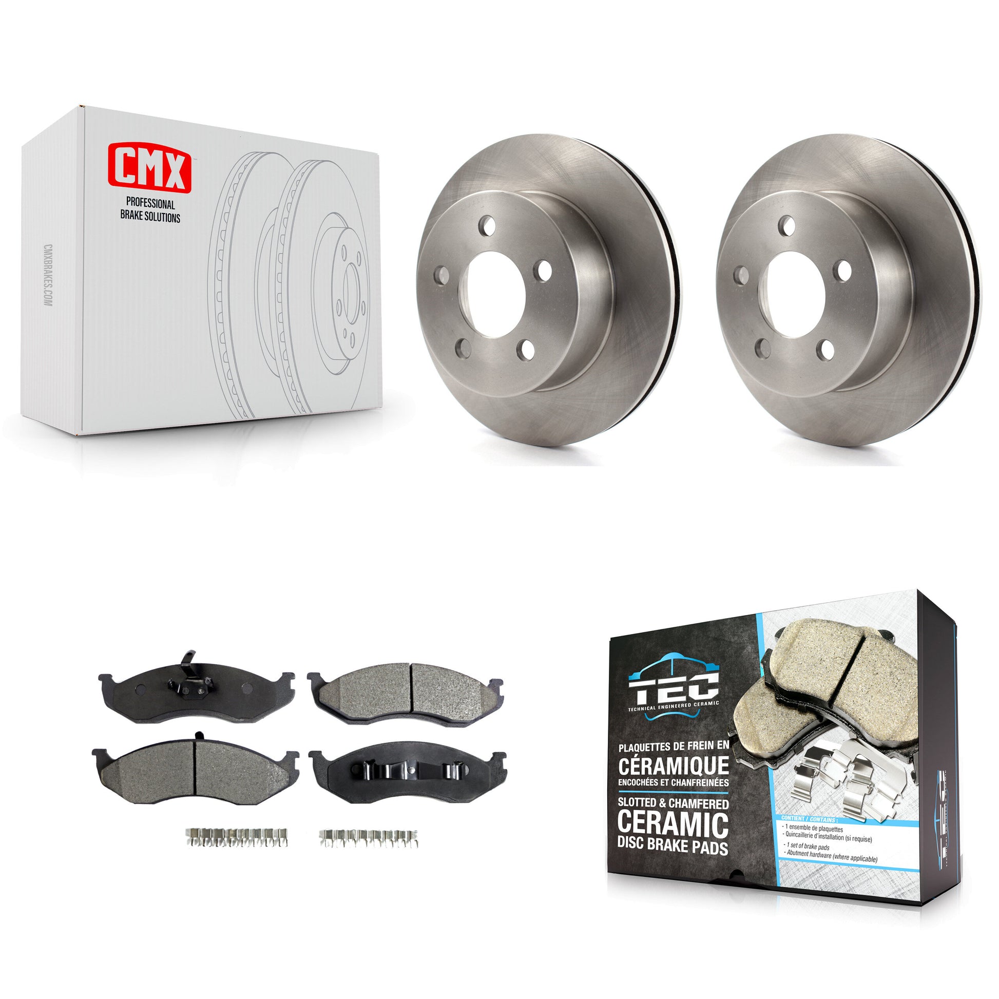 Transit Auto K8T-100204 Disc Brake Kit for 1993-2006 Jeep Cherokee, Jeep TJ, Jeep Wrangler & more - Front product image