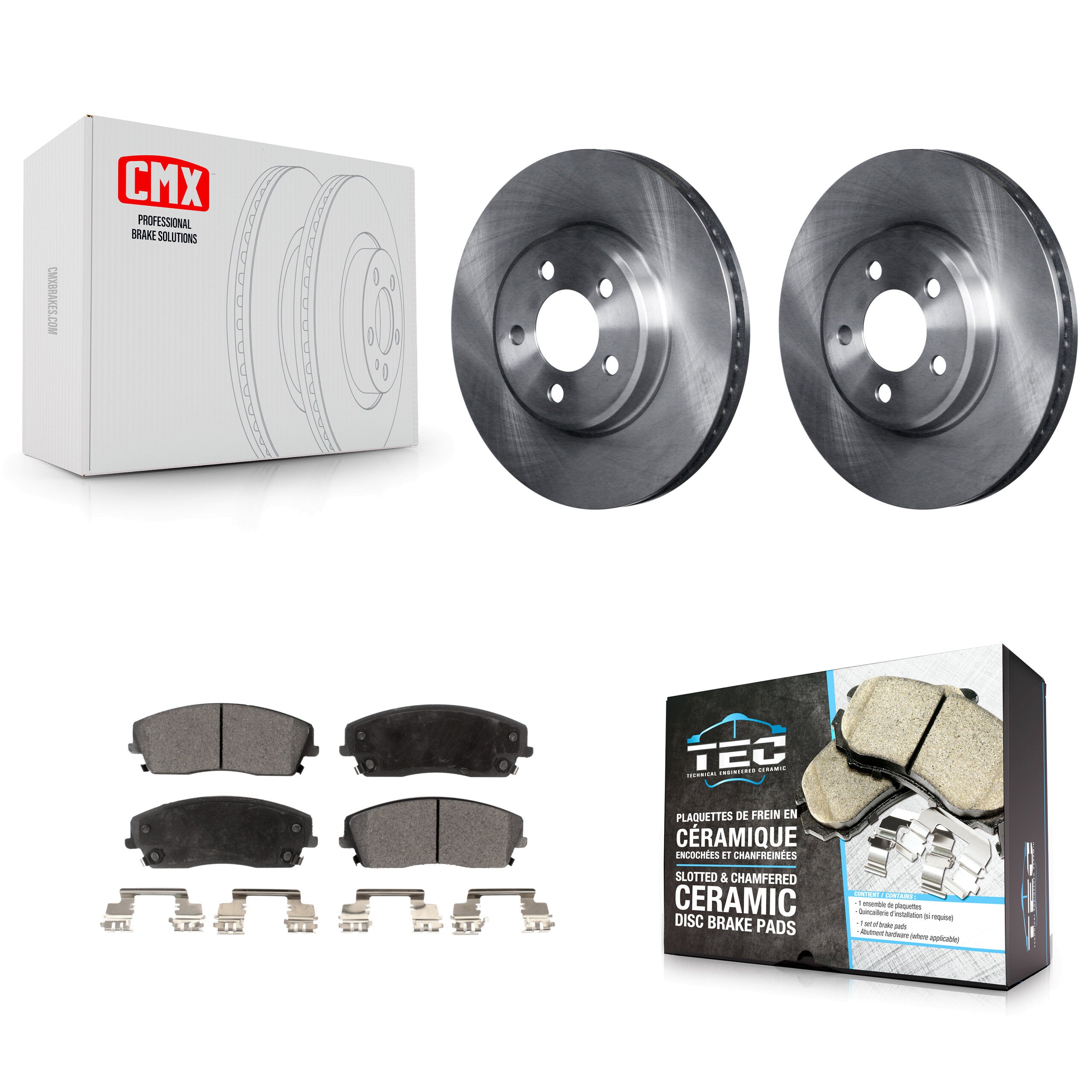 Transit Auto K8T-100219 Disc Brake Kit for 2005-2023 Chrysler 300, Dodge Challenger, Dodge Charger - Front product image