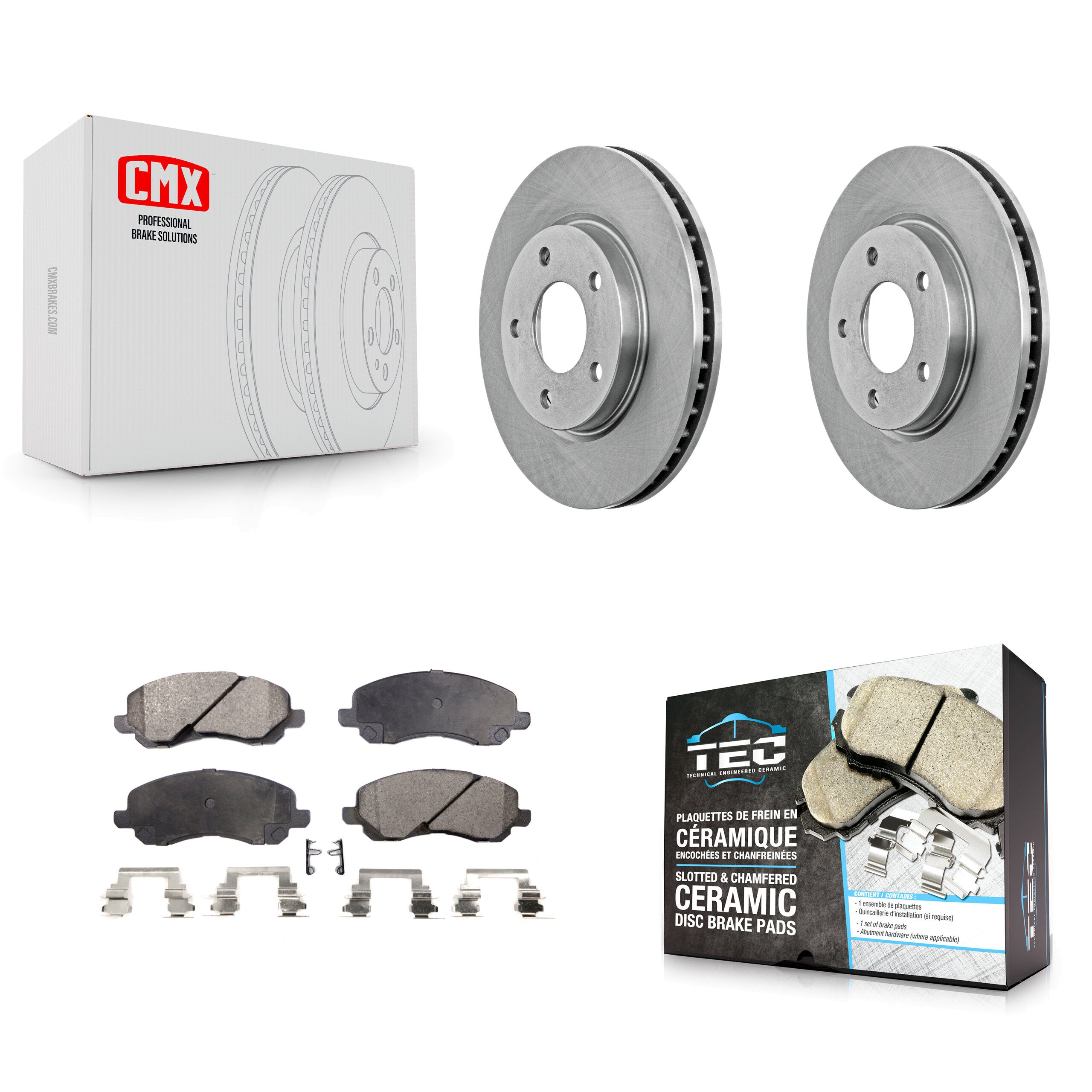 Transit Auto K8T-100227 Disc Brake Kit for 2007-2017 Mitsubishi Lancer, Dodge Caliber - Front product image
