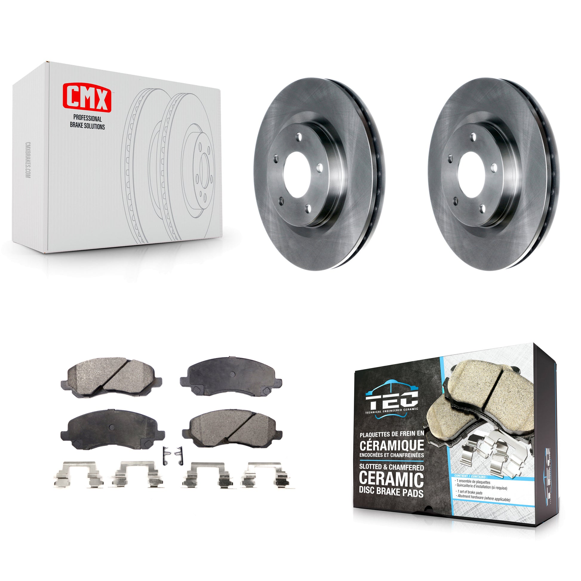 Transit Auto K8T-100228 Disc Brake Kit for 2007-2024 Mitsubishi Lancer, Mitsubishi Outlander, Chrysler 200 & more - Front product image