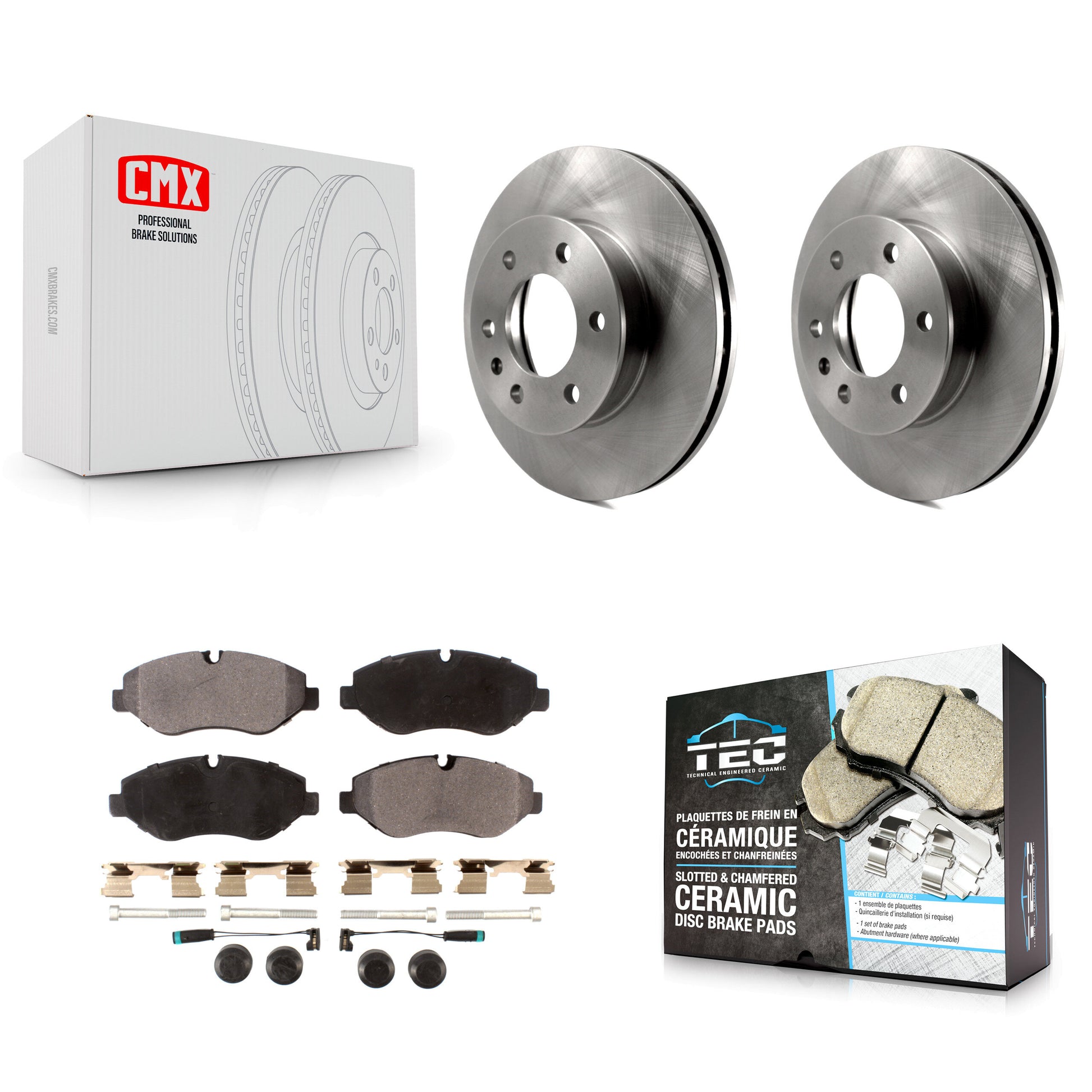 Transit Auto K8T-100231 Disc Brake Kit for 2007-2018 Mercedes-Benz Sprinter 2500, Dodge Sprinter 2500, Freightliner Sprinter 2500 - Front product image