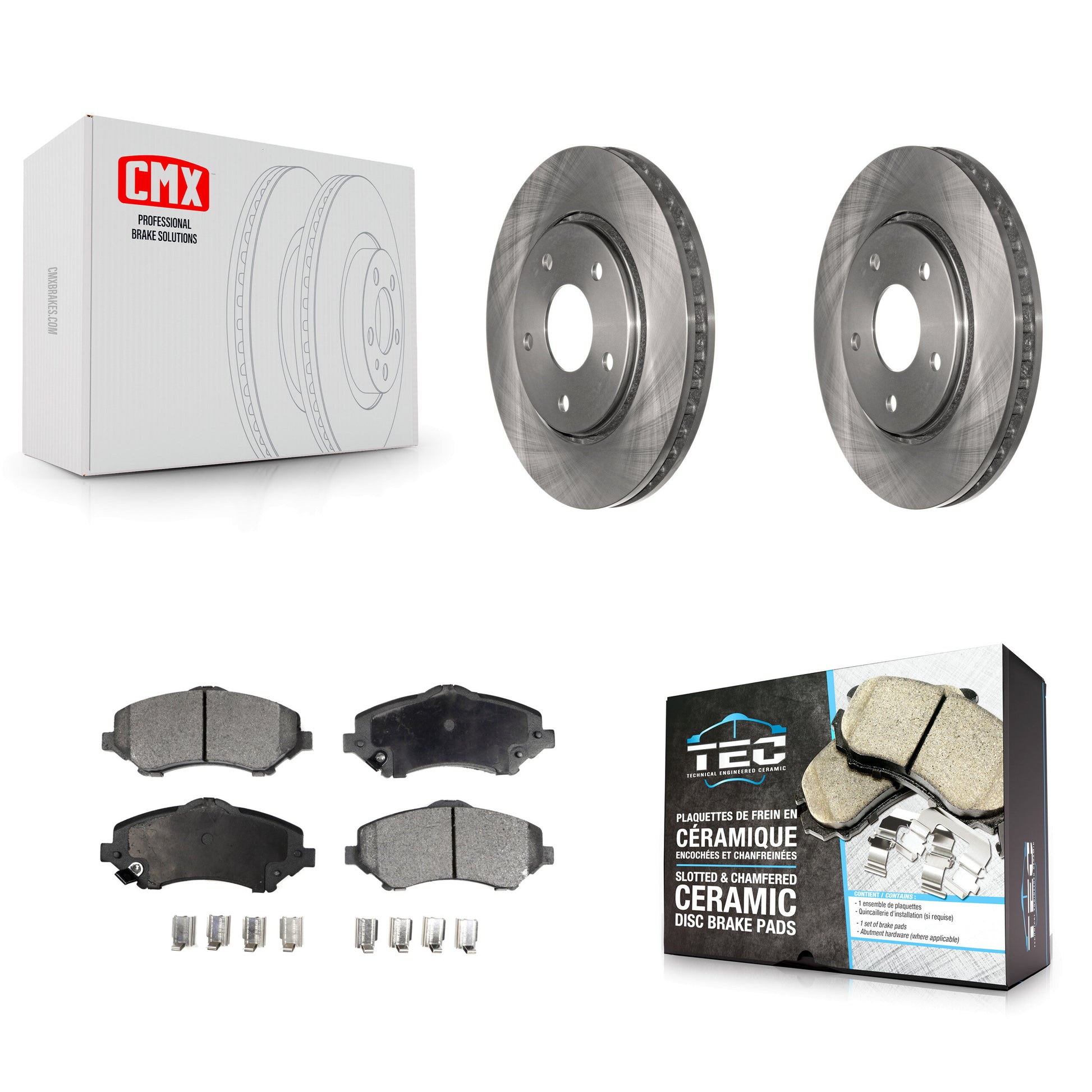 Transit Auto K8T-100232 Disc Brake Kit for 2008-2016 Chrysler Town & Country, Dodge Grand Caravan, Dodge Journey & more - Front product image