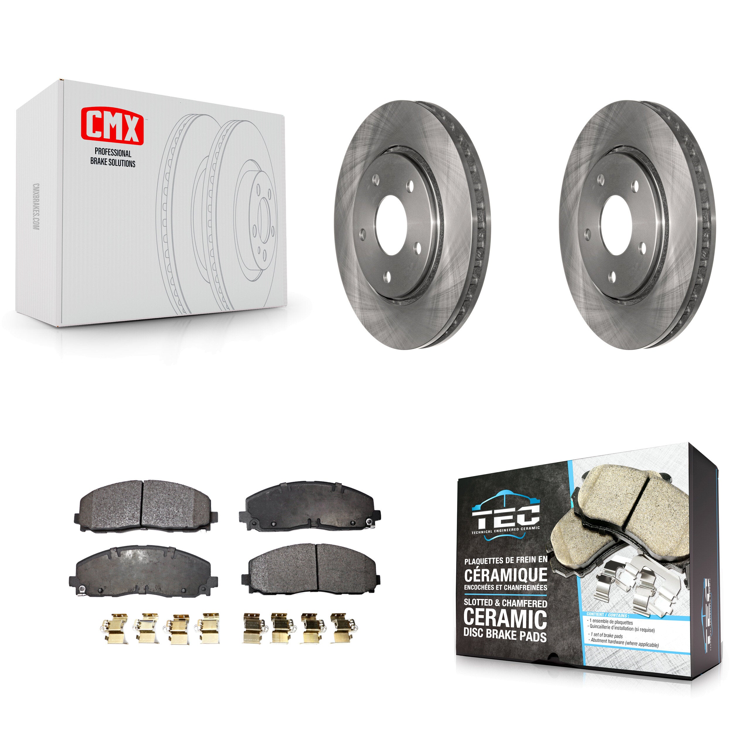 Transit Auto K8T-100233 Disc Brake Kit for 2017-2018 Dodge Grand Caravan - Front product image