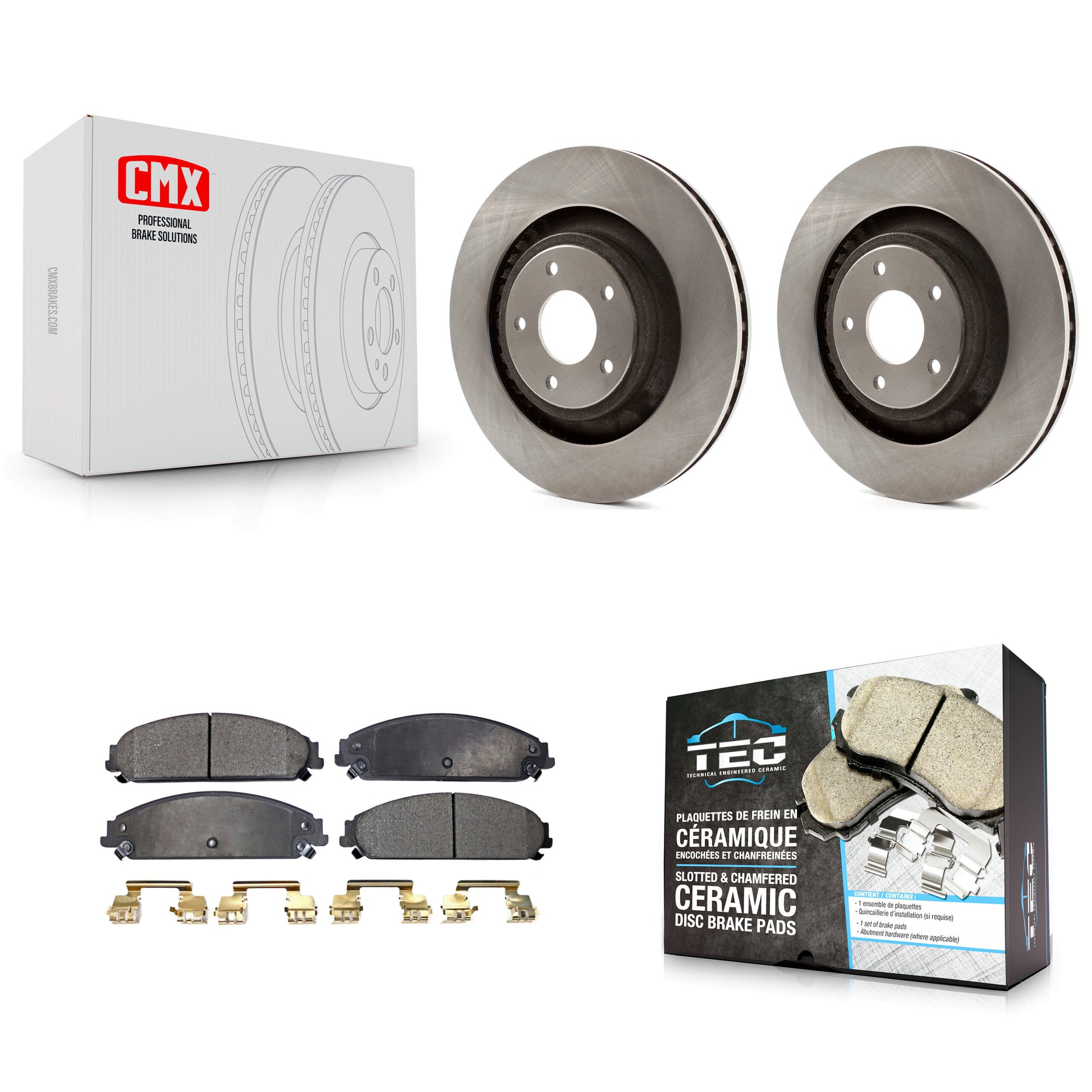 Transit Auto K8T-100236 Disc Brake Kit for 2008-2014 Chrysler 200, Dodge Avenger, Dodge Caliber - Front product image
