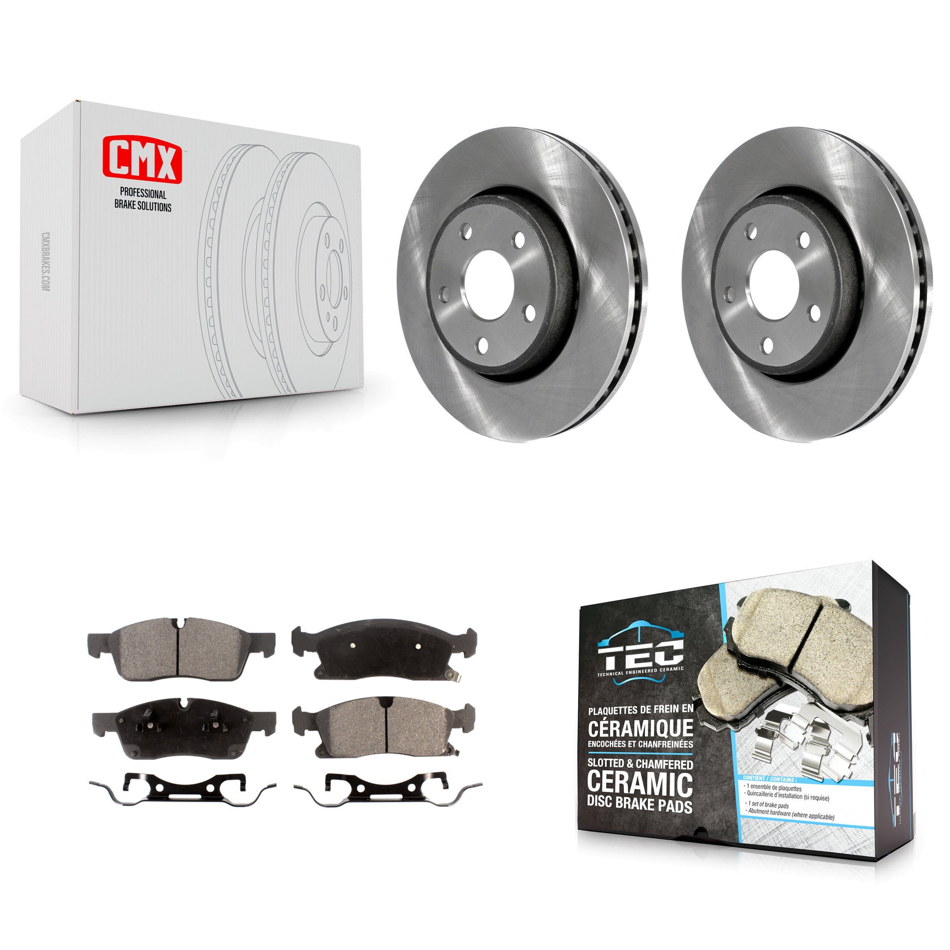 Transit Auto K8T-100239 Disc Brake Kit for 2011-2023 Dodge Durango, Jeep Grand Cherokee - Front product image