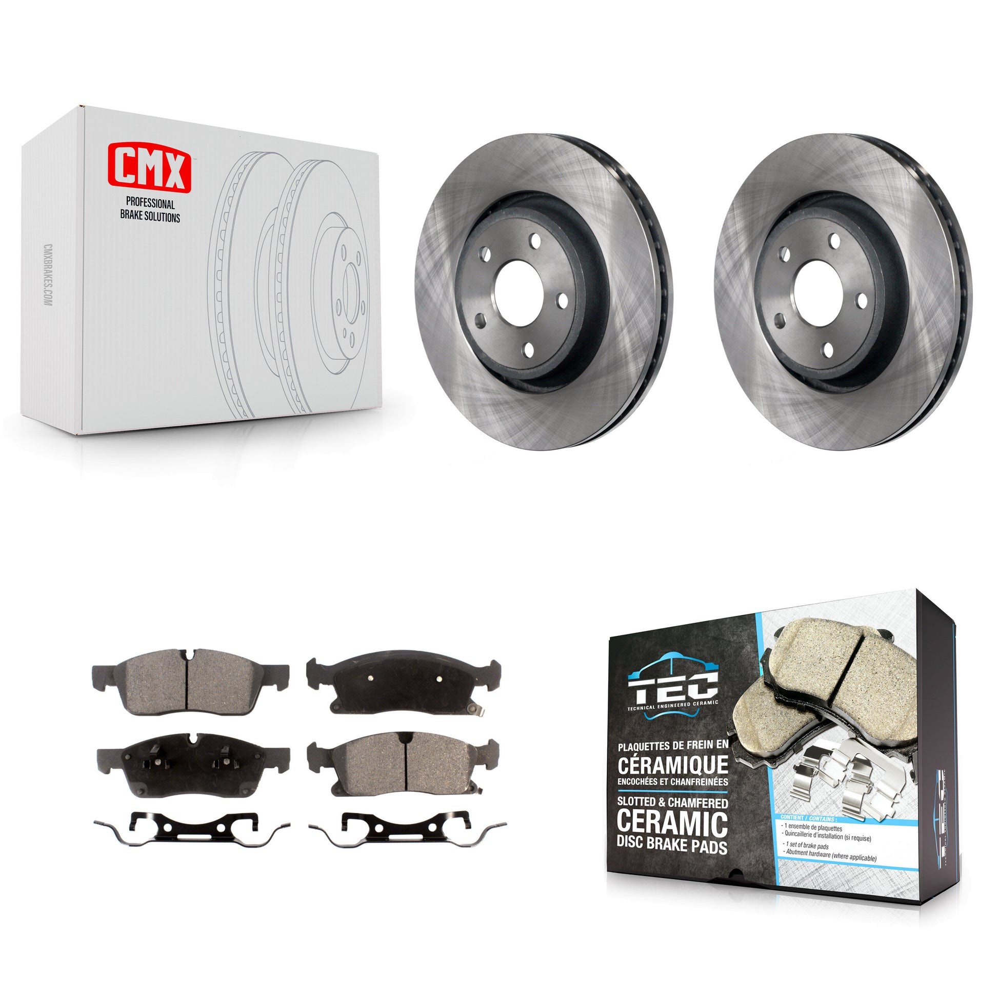 Transit Auto K8T-100240 Disc Brake Kit for 2011-2024 Jeep Grand Cherokee WK, Dodge Durango, Jeep Grand Cherokee - Front product image