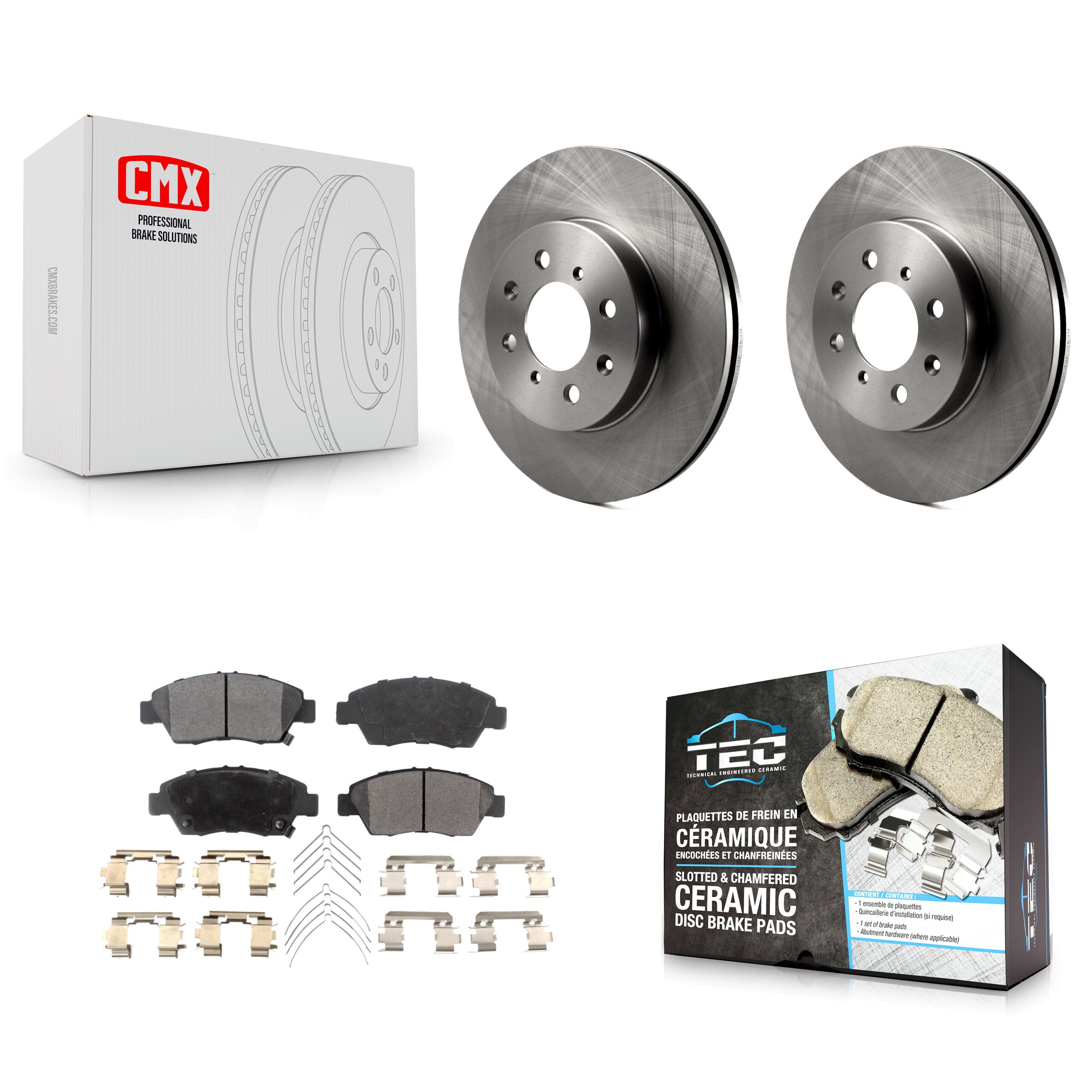 Transit Auto K8T-100263 Disc Brake Kit for 1994-2014 Honda Fit, Honda Civic, Honda Civic del Sol - Front product image