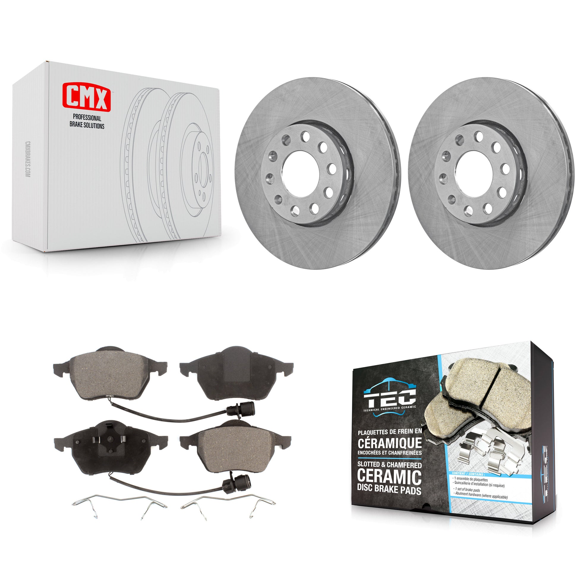 Transit Auto K8T-100287 Disc Brake Kit for 1992-1999 Audi A6, Audi A6 Quattro, Audi 100 - Front product image