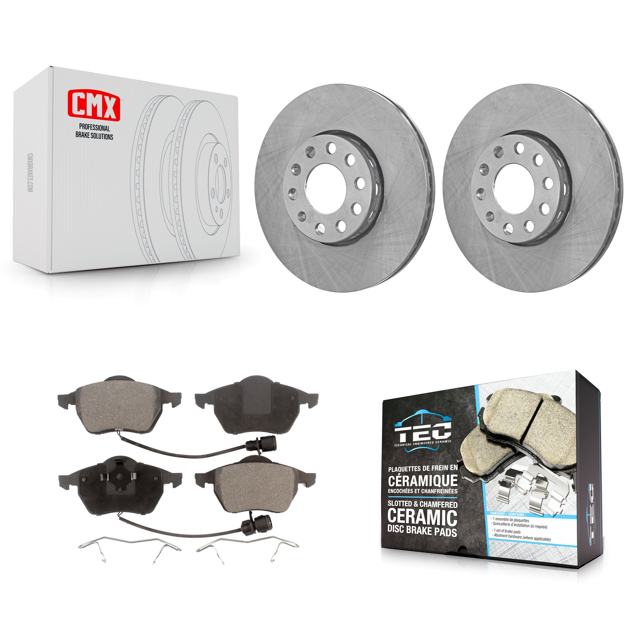 Transit Auto K8T-100287 Disc Brake Kit for 1992-1999 Audi A6, Audi A6 Quattro, Audi 100 - Front product image
