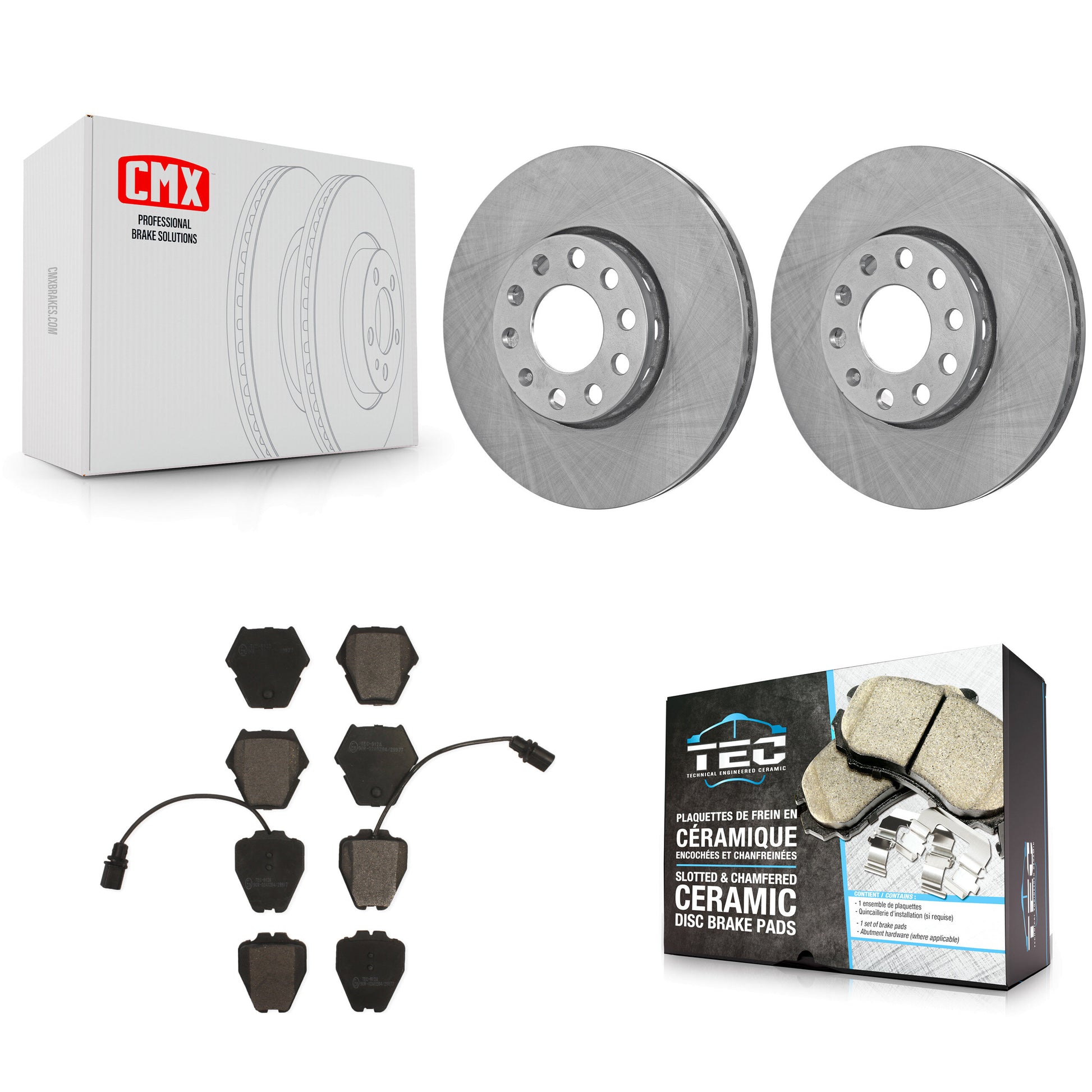 Transit Auto K8T-100290 Disc Brake Kit for 1999-2004 Volkswagen Passat, Audi A4 Quattro - Front product image