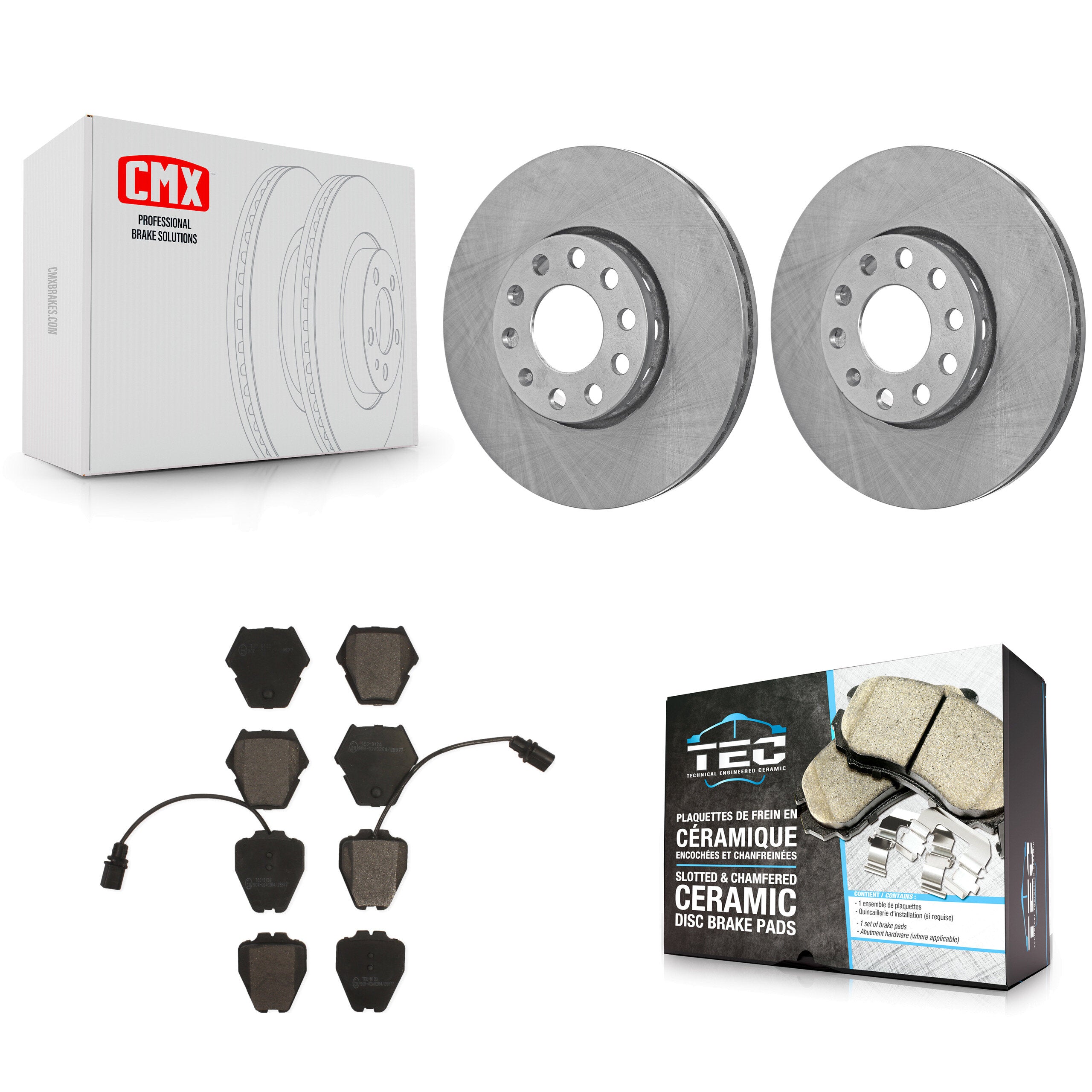 Transit Auto K8T-100290 Disc Brake Kit for 1999-2004 Volkswagen Passat, Audi A4 Quattro - Front product image