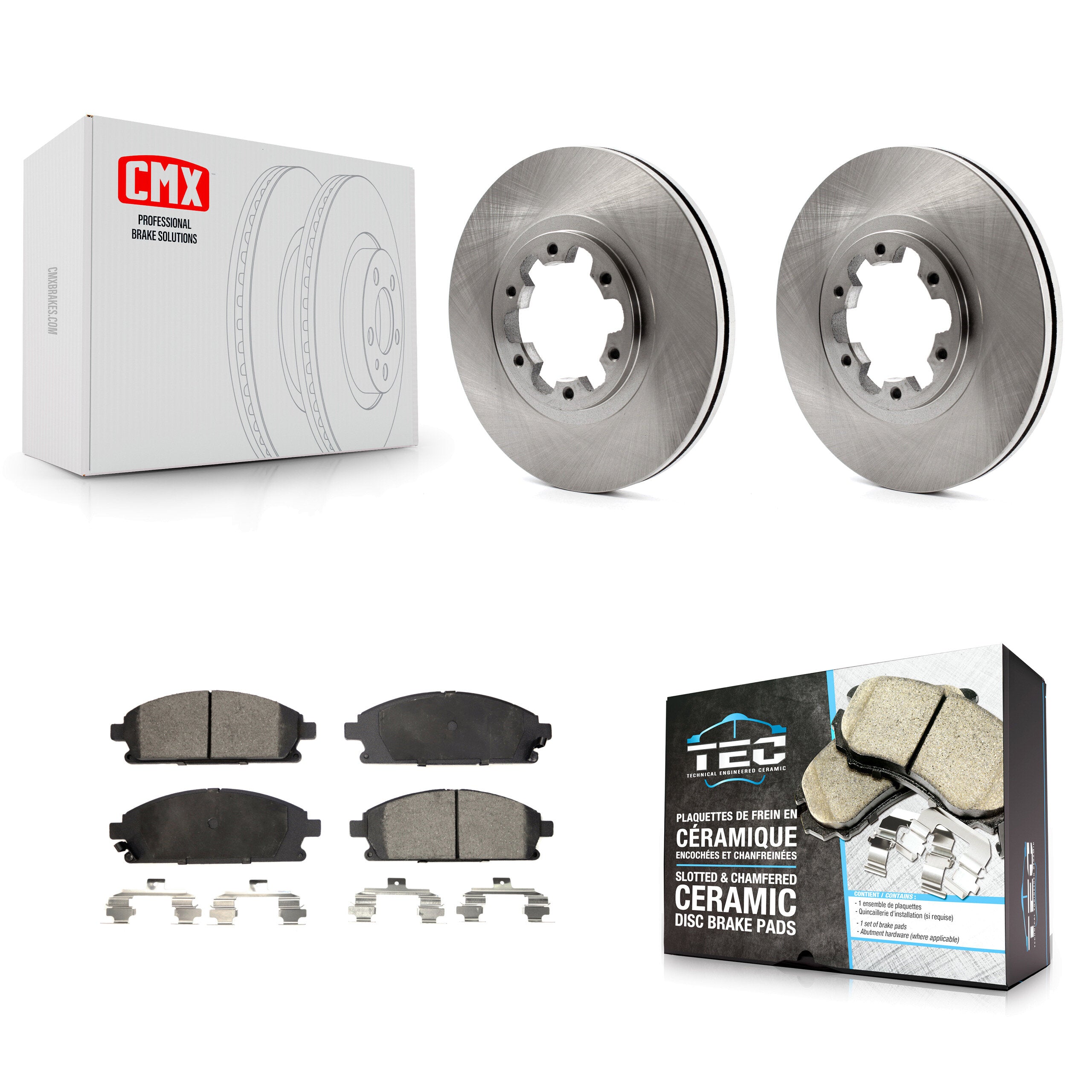Transit Auto K8T-100317 Disc Brake Kit for 1998-2004 Nissan Pathfinder, INFINITI QX4 - Front product image