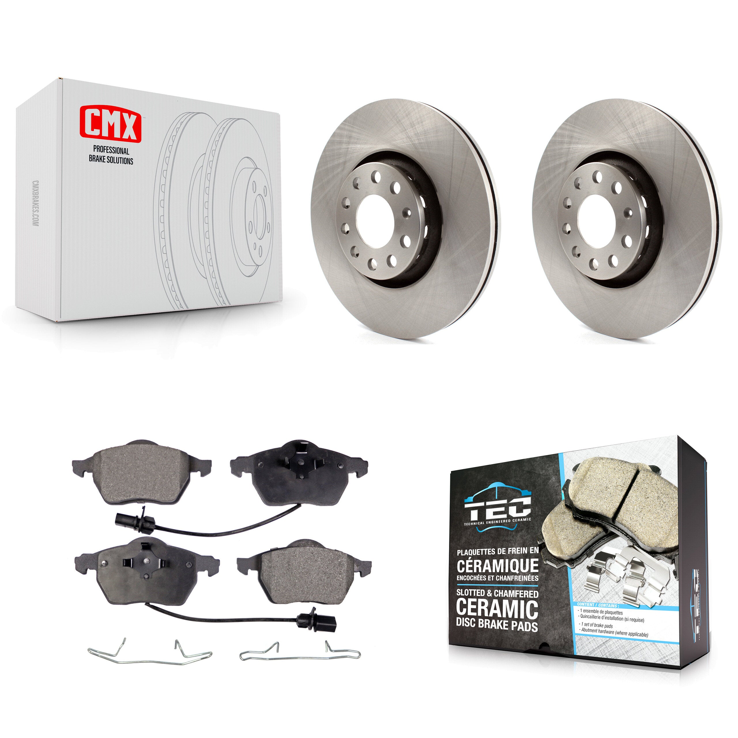 Transit Auto K8T-100358 Disc Brake Kit for 2000-2006 Audi A4, Audi A4 Quattro, Audi A6 & more - Front product image