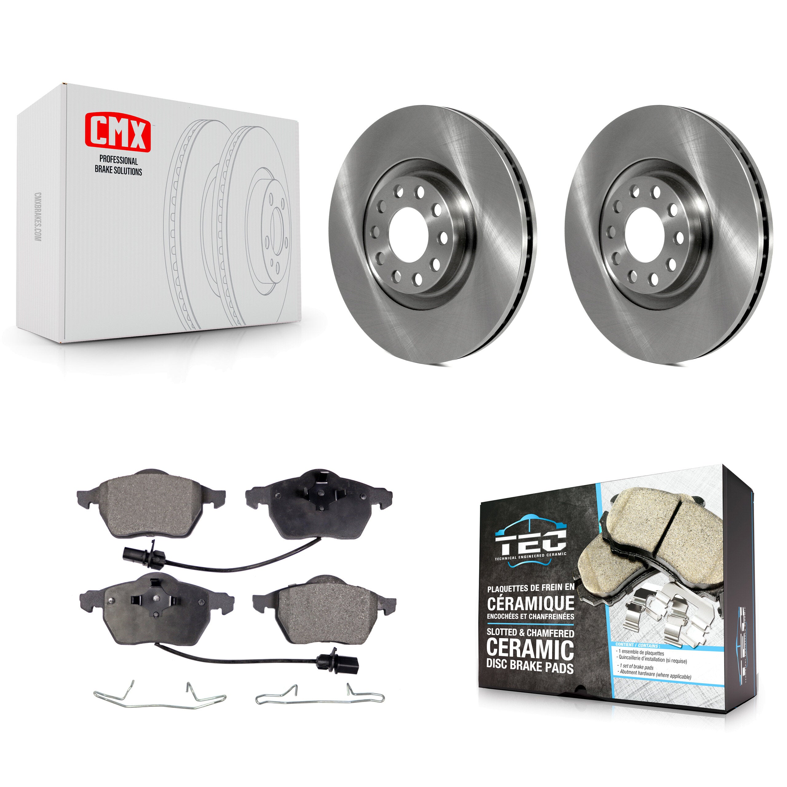 Transit Auto K8T-100366 Disc Brake Kit for 2000-2002 Audi S4, Audi A6 Quattro - Front product image