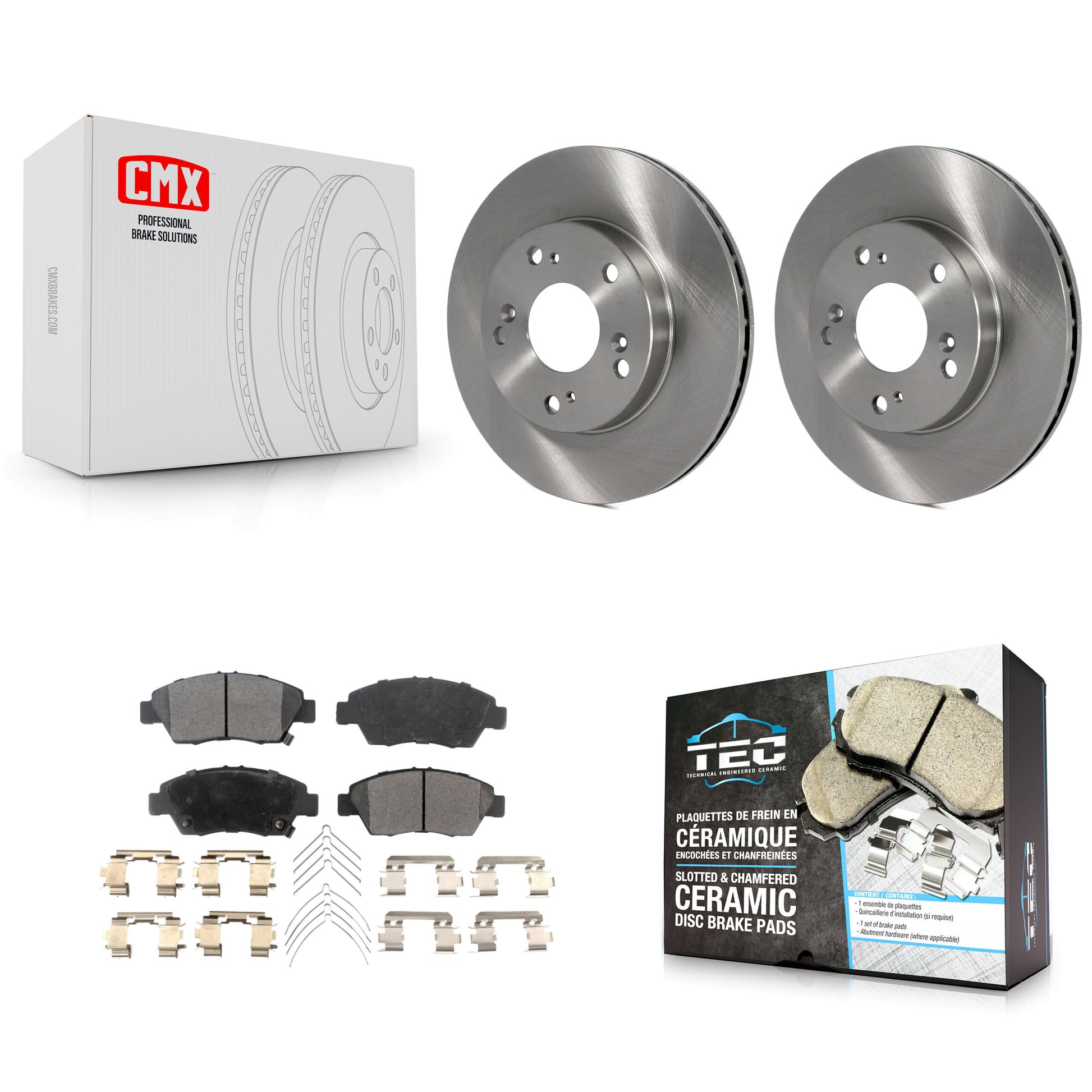 Transit Auto K8T-100379 Disc Brake Kit for 2002-2015 Honda CR-Z, Honda Civic, Acura RSX - Front product image