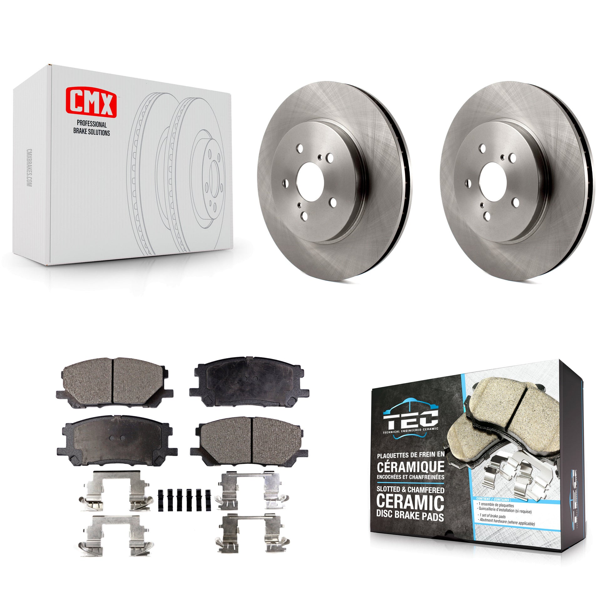 Transit Auto K8T-100455 Disc Brake Kit for 2004-2009 Lexus RX350, Lexus RX400h, Toyota Highlander & more - Front product image