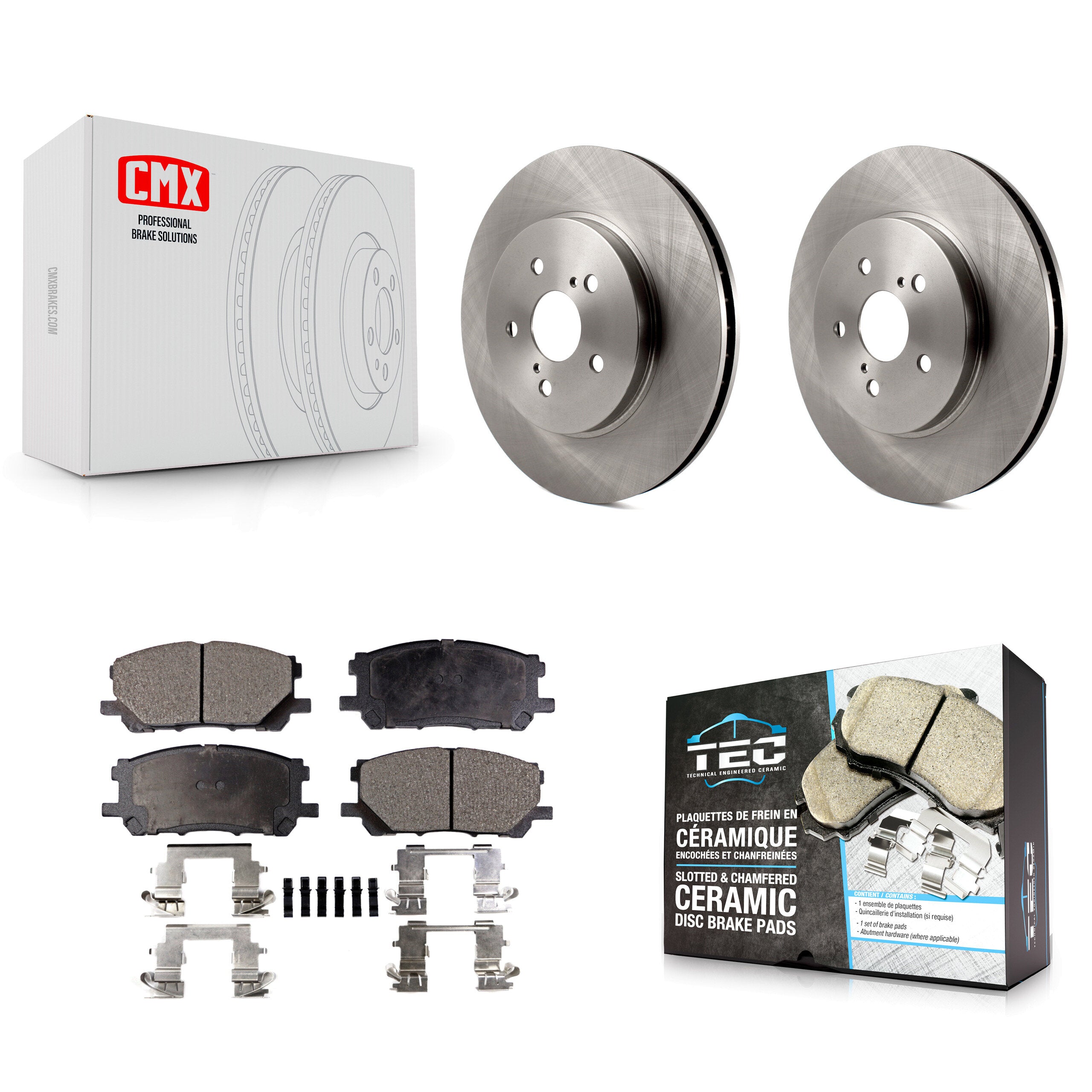 Transit Auto K8T-100455 Disc Brake Kit for 2004-2009 Lexus RX350, Lexus RX400h, Toyota Highlander & more - Front product image