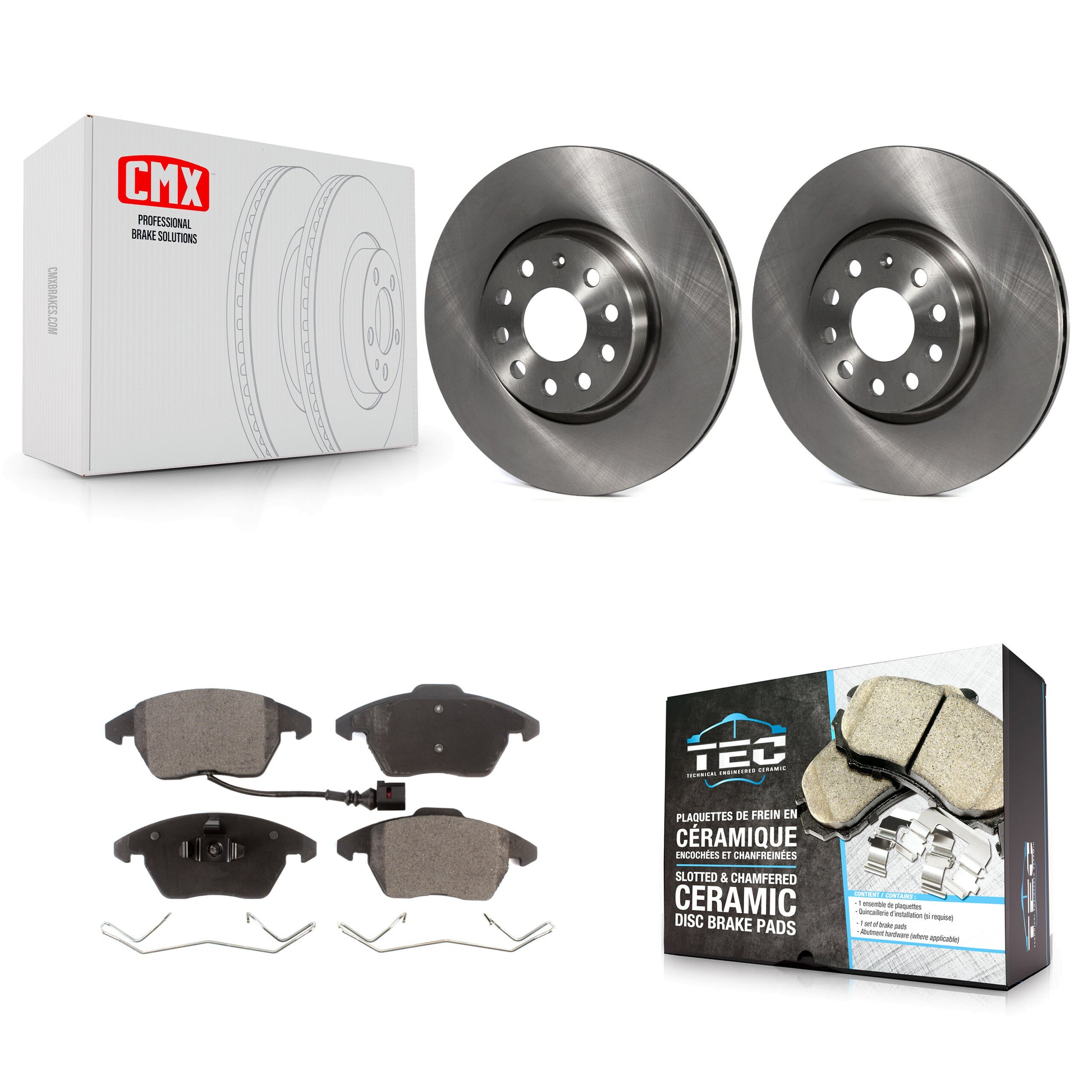 Transit Auto K8T-100467 Disc Brake Kit for 2005-2019 Volkswagen Beetle, Volkswagen CC, Volkswagen Jetta & more - Front product image