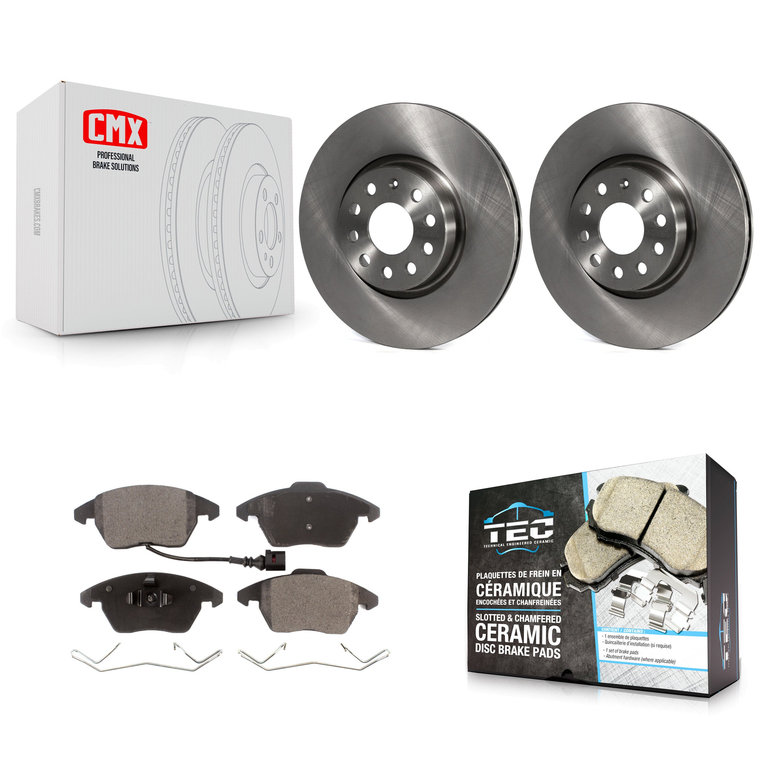 Transit Auto K8T-100467 Disc Brake Kit for 2005-2019 Volkswagen Beetle, Volkswagen CC, Volkswagen Jetta & more - Front product image