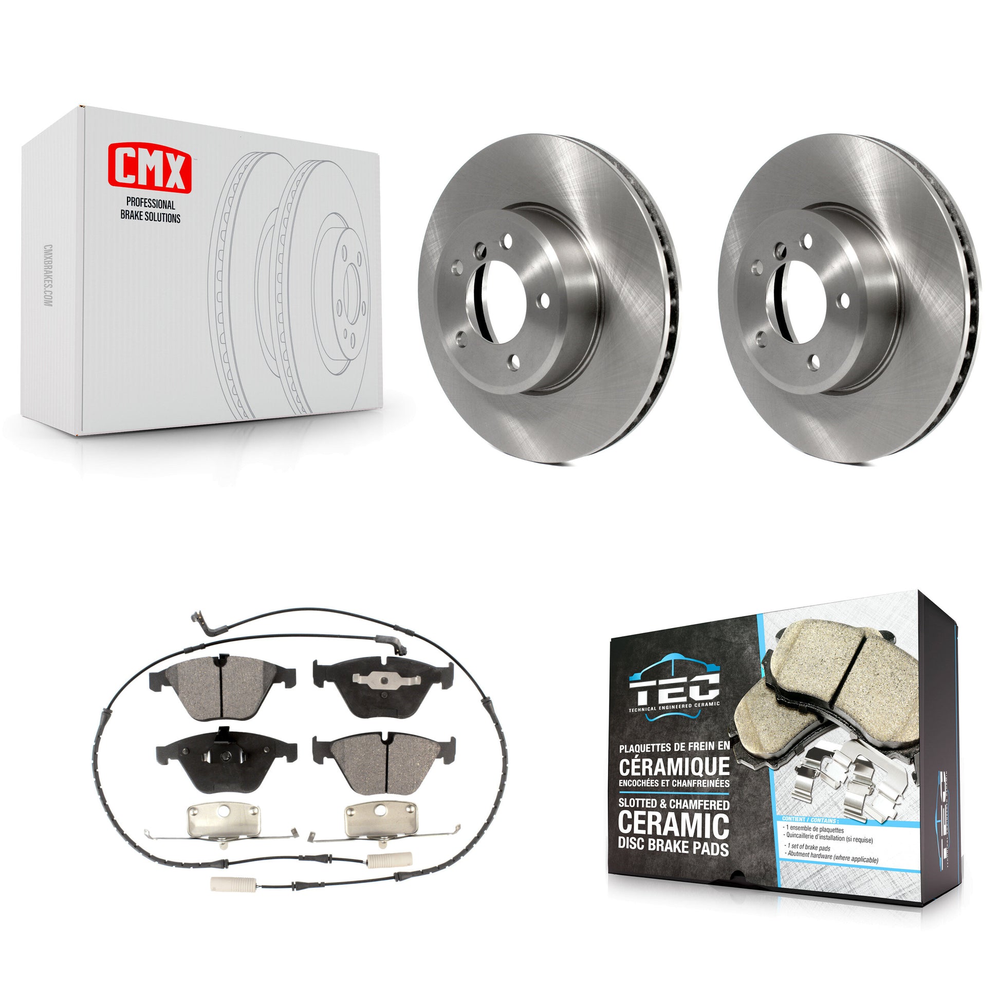 Transit Auto K8T-100473 Disc Brake Kit for 2004-2010 BMW 528i xDrive, BMW 535i xDrive, BMW 528i & more - Front product image