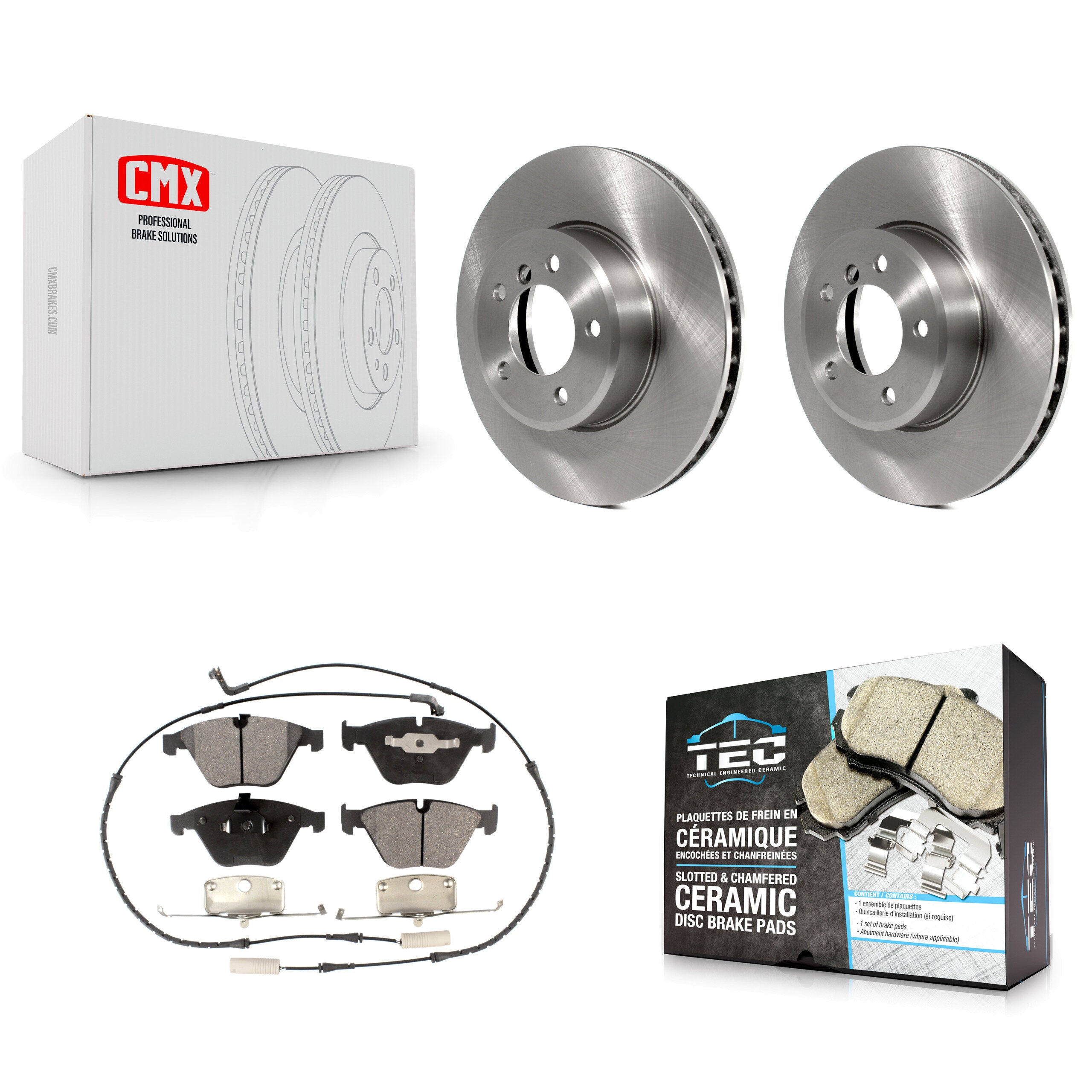 Transit Auto K8T-100473 Disc Brake Kit for 2004-2010 BMW 528i xDrive, BMW 535i xDrive, BMW 528i & more - Front product image