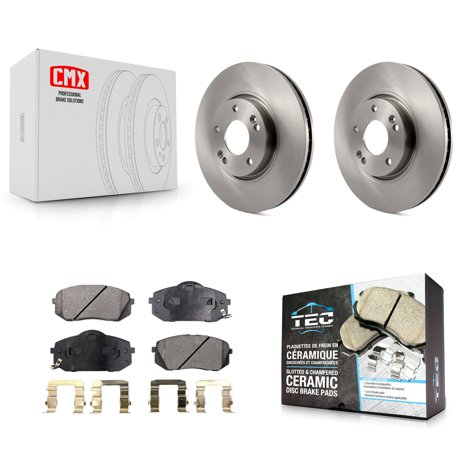 Transit Auto K8T-100483 Disc Brake Kit for 2010-2016 Hyundai Tucson, Kia Soul EV, Kia Sportage - Front product image