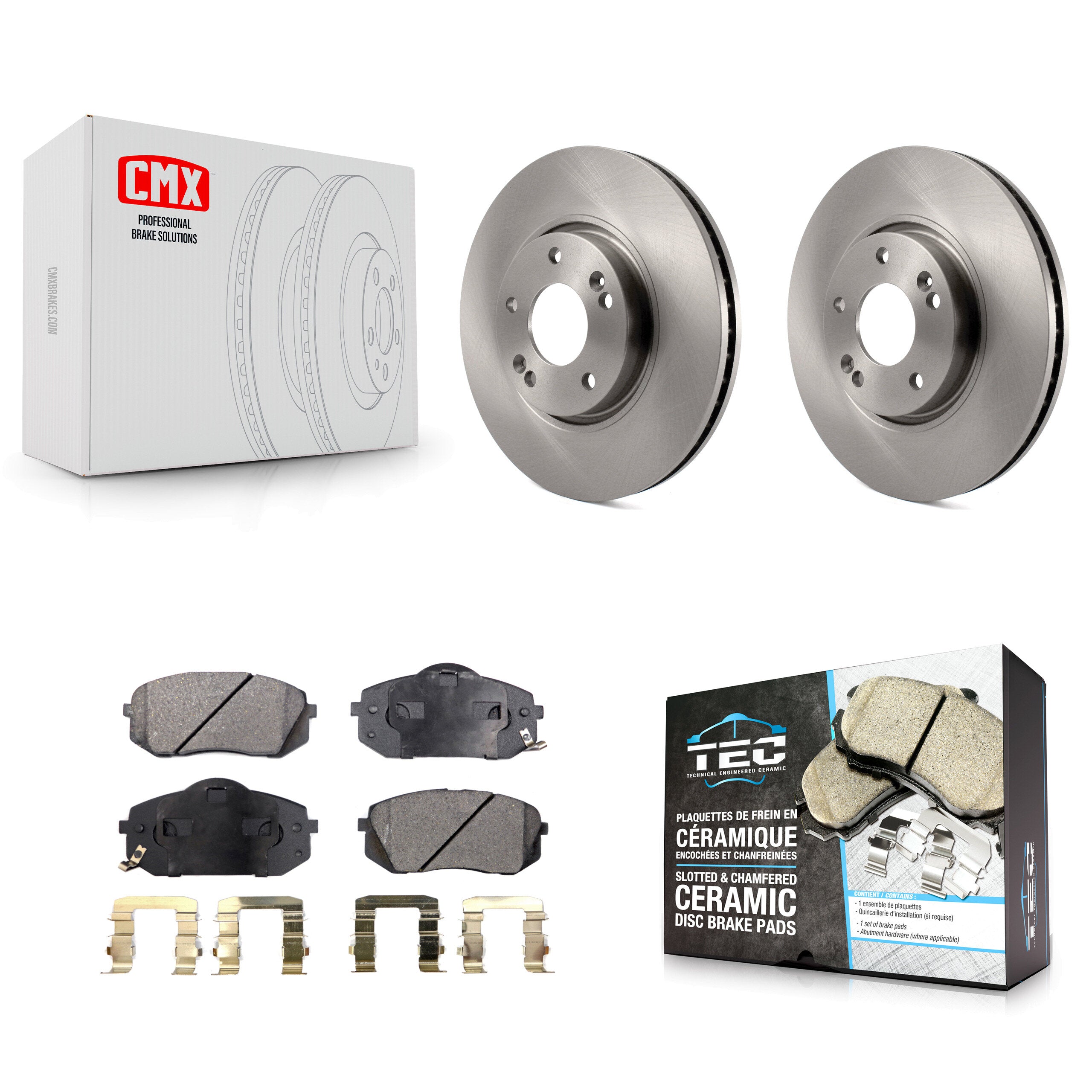 Transit Auto K8T-100483 Disc Brake Kit for 2010-2016 Hyundai Tucson, Kia Soul EV, Kia Sportage - Front product image