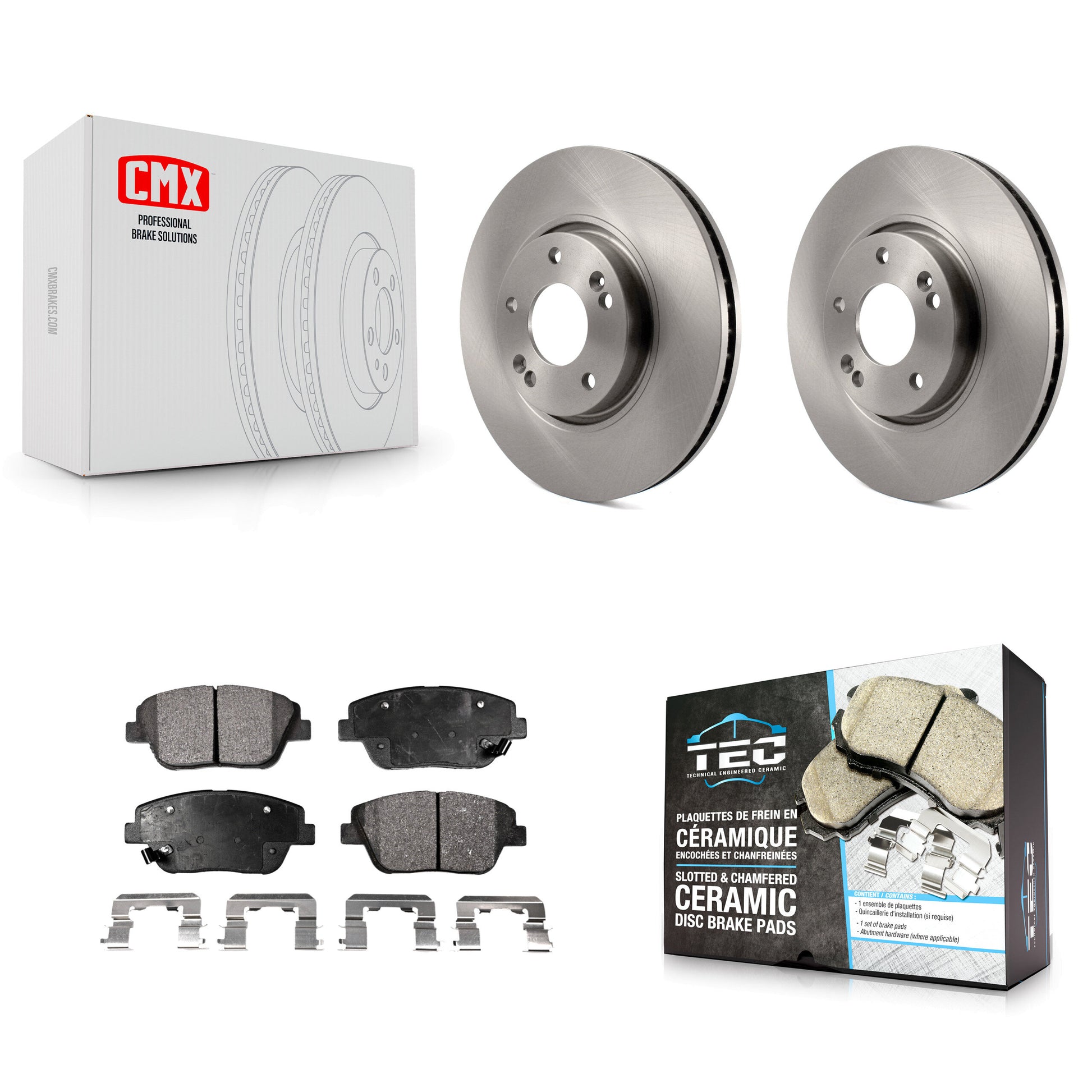 Transit Auto K8T-100487 Disc Brake Kit for 2011-2016 Kia Optima, Hyundai Sonata - Front product image