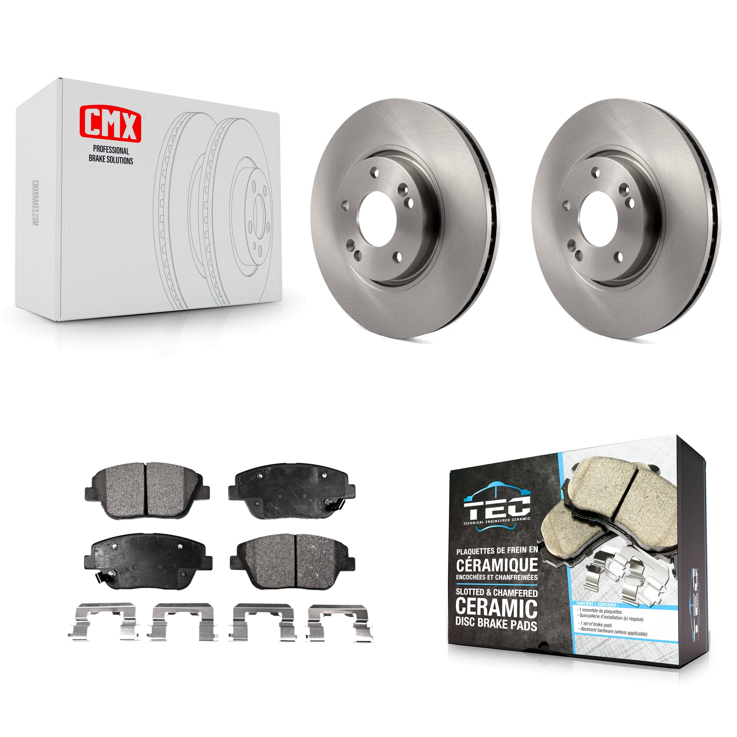 Transit Auto K8T-100487 Disc Brake Kit for 2011-2016 Kia Optima, Hyundai Sonata - Front product image