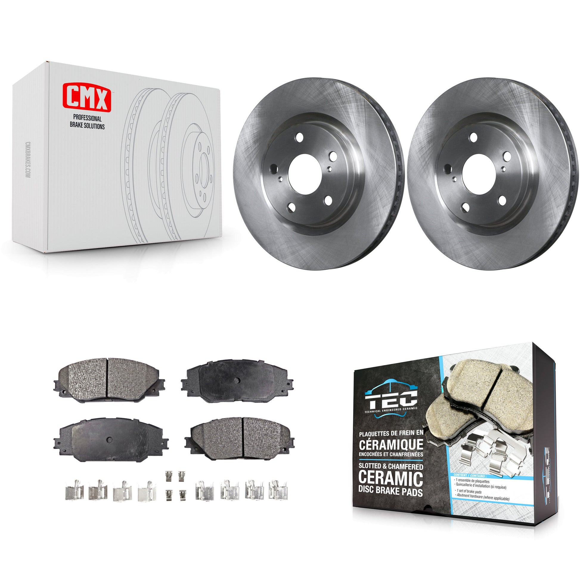 Transit Auto K8T-100500 Disc Brake Kit for 2006-2020 Toyota RAV4, Toyota Corolla iM, Scion iM & more - Front product image