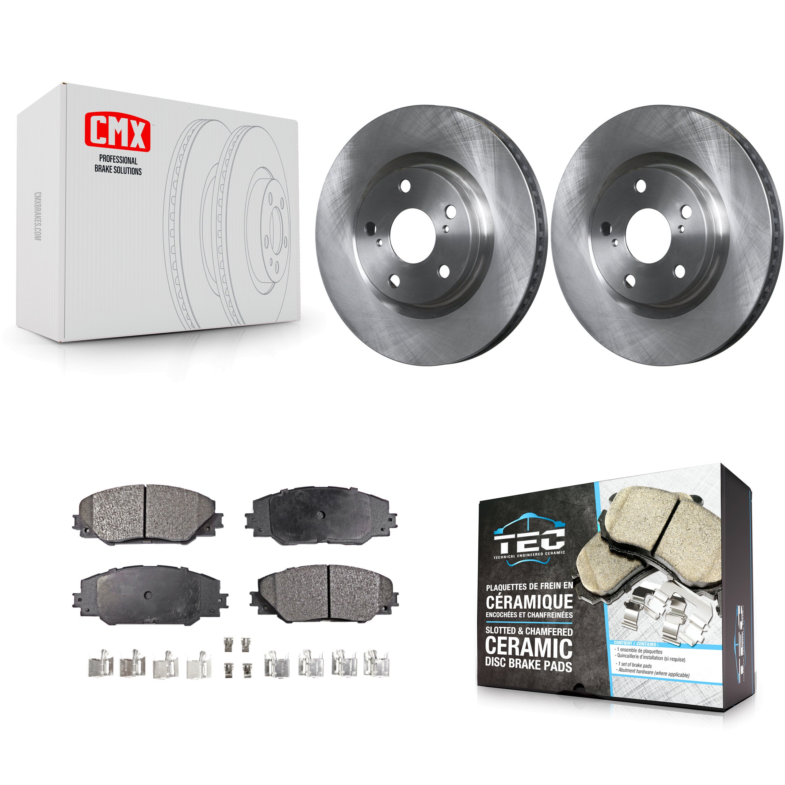 Transit Auto K8T-100500 Disc Brake Kit for 2006-2020 Toyota RAV4, Toyota Corolla iM, Scion iM & more - Front product image