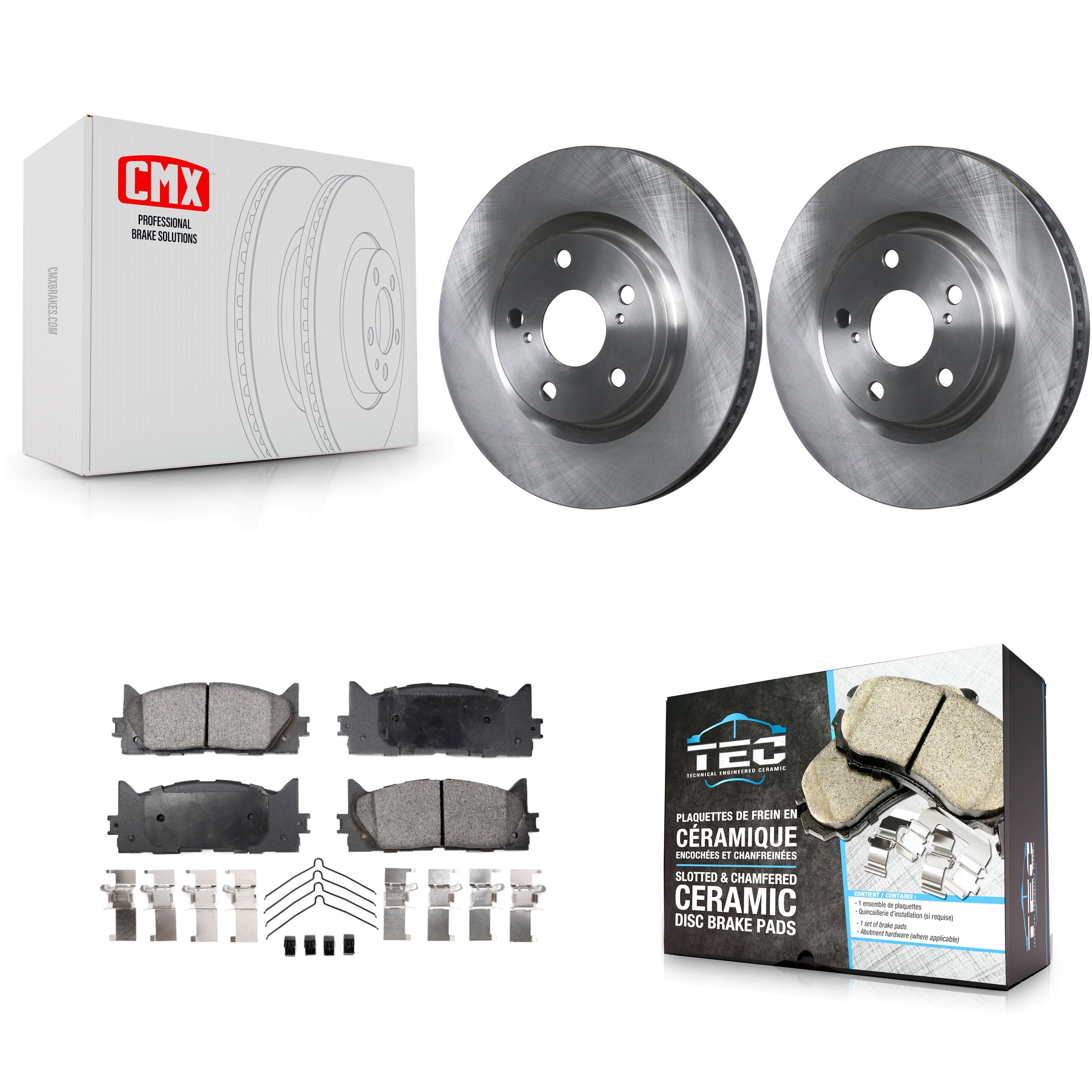 Transit Auto K8T-100501 Disc Brake Kit for 2007-2018 Lexus ES300h, Toyota Avalon, Lexus ES350 & more - Front product image