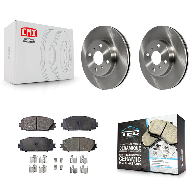 Transit Auto K8T-100505 Disc Brake Kit for 2006-2019 Toyota Yaris, Scion iQ, Toyota Prius C - Front product image