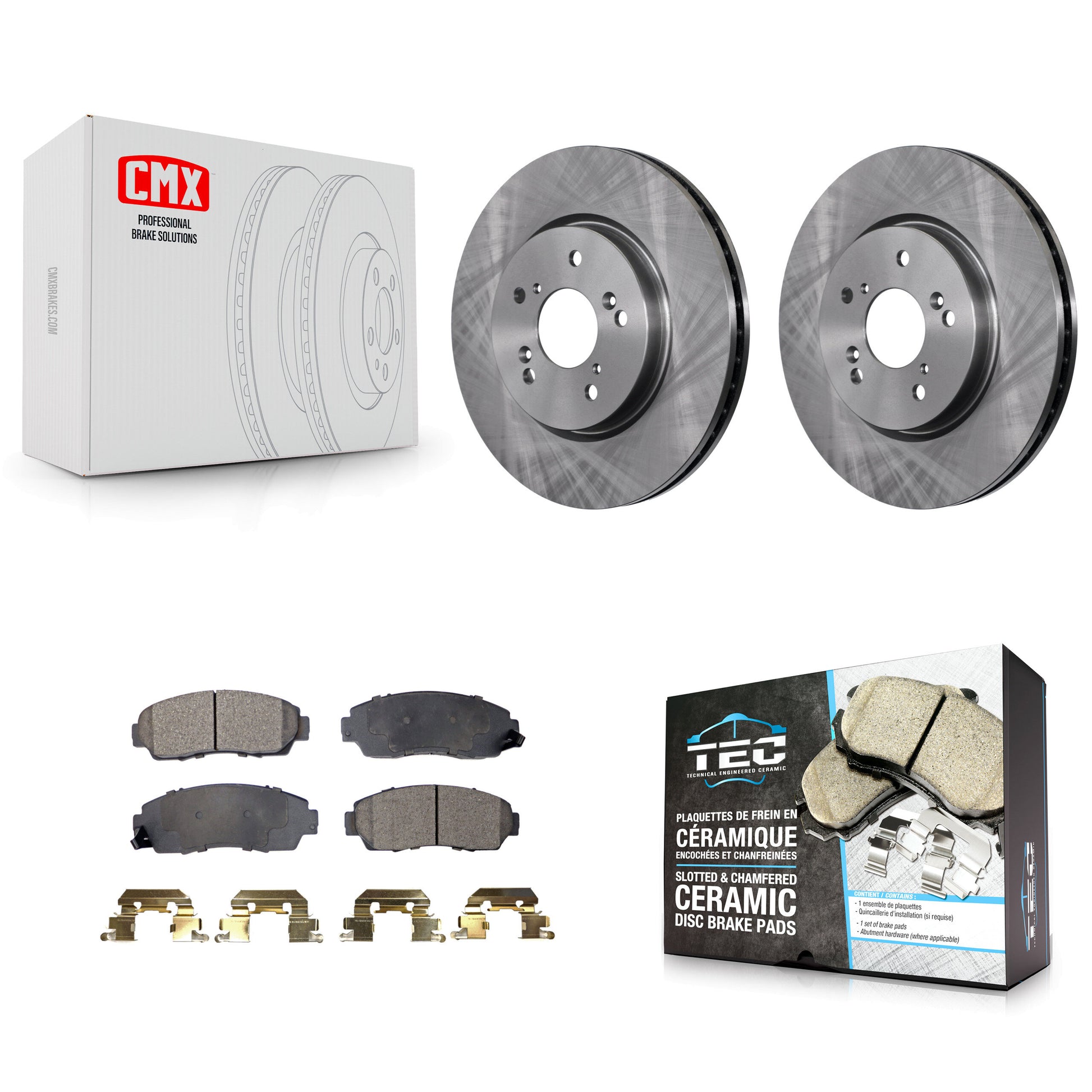 Transit Auto K8T-100517 Disc Brake Kit for 2007-2012 Honda Crosstour, Honda Accord Crosstour, Acura RDX & more - Front product image
