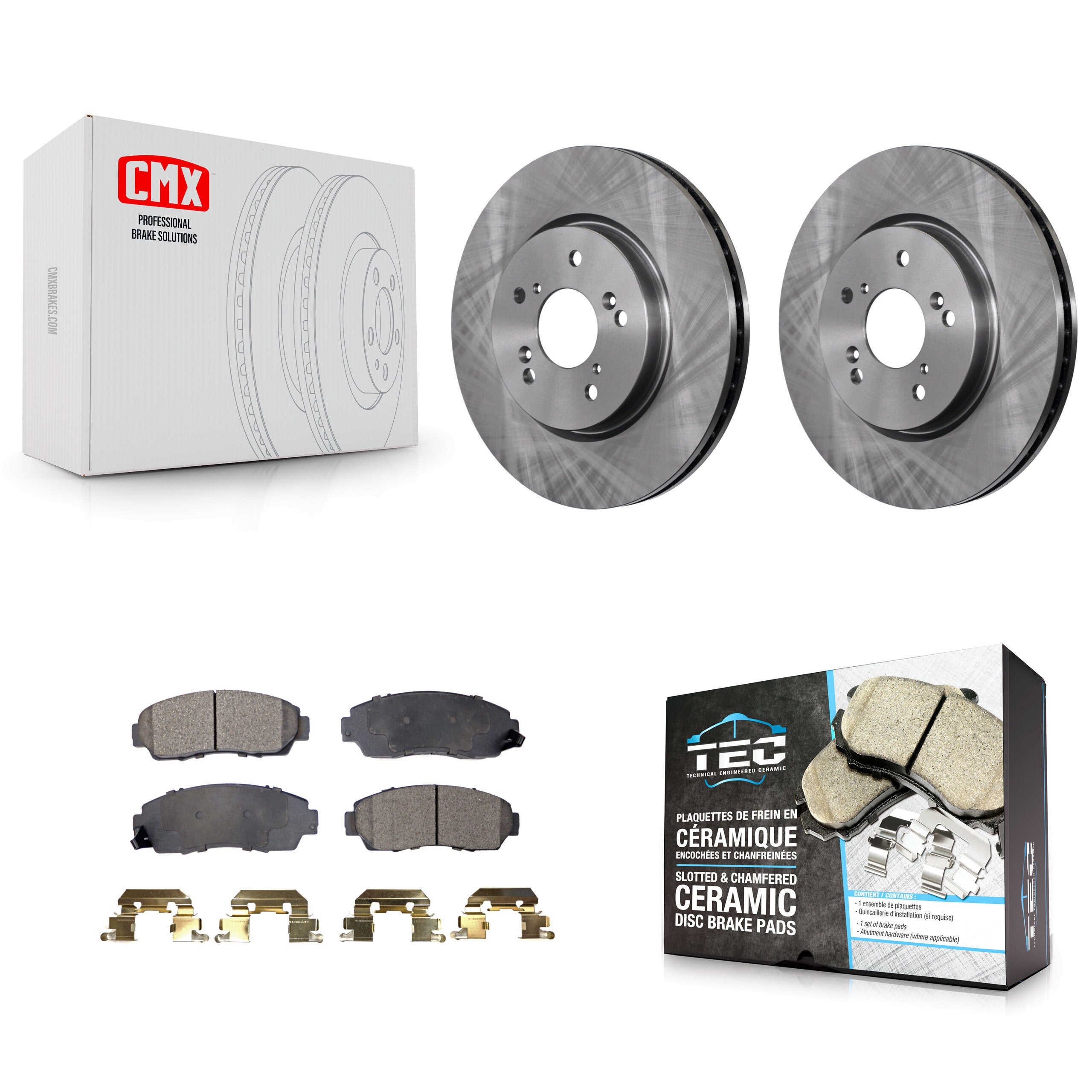 Transit Auto K8T-100517 Disc Brake Kit for 2007-2012 Honda Crosstour, Honda Accord Crosstour, Acura RDX & more - Front product image