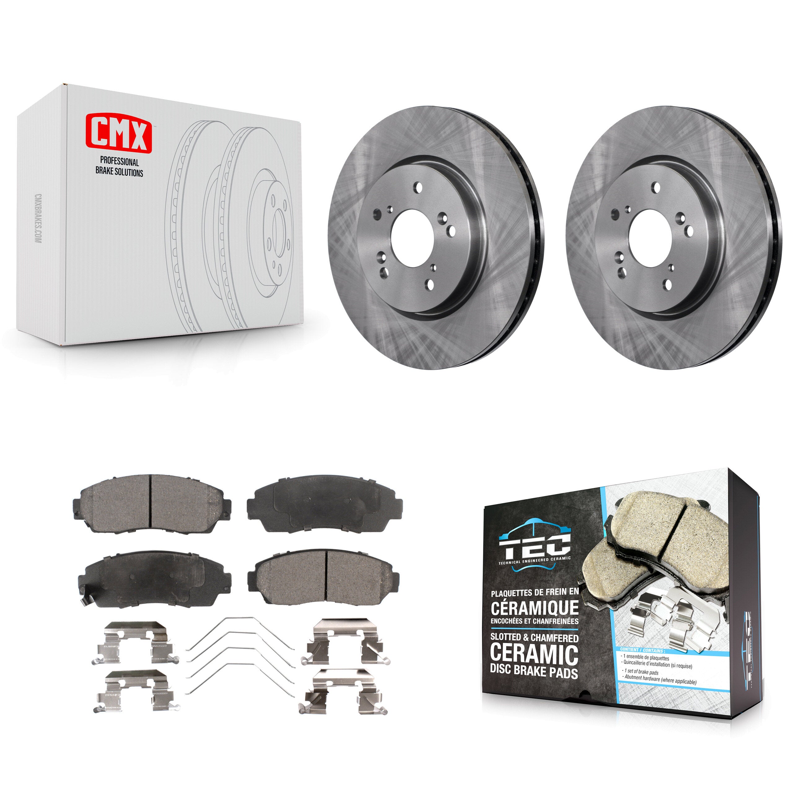 Transit Auto K8T-100518 Disc Brake Kit for 2011-2016 Honda Crosstour, Honda CR-V, Honda Accord Crosstour - Front product image
