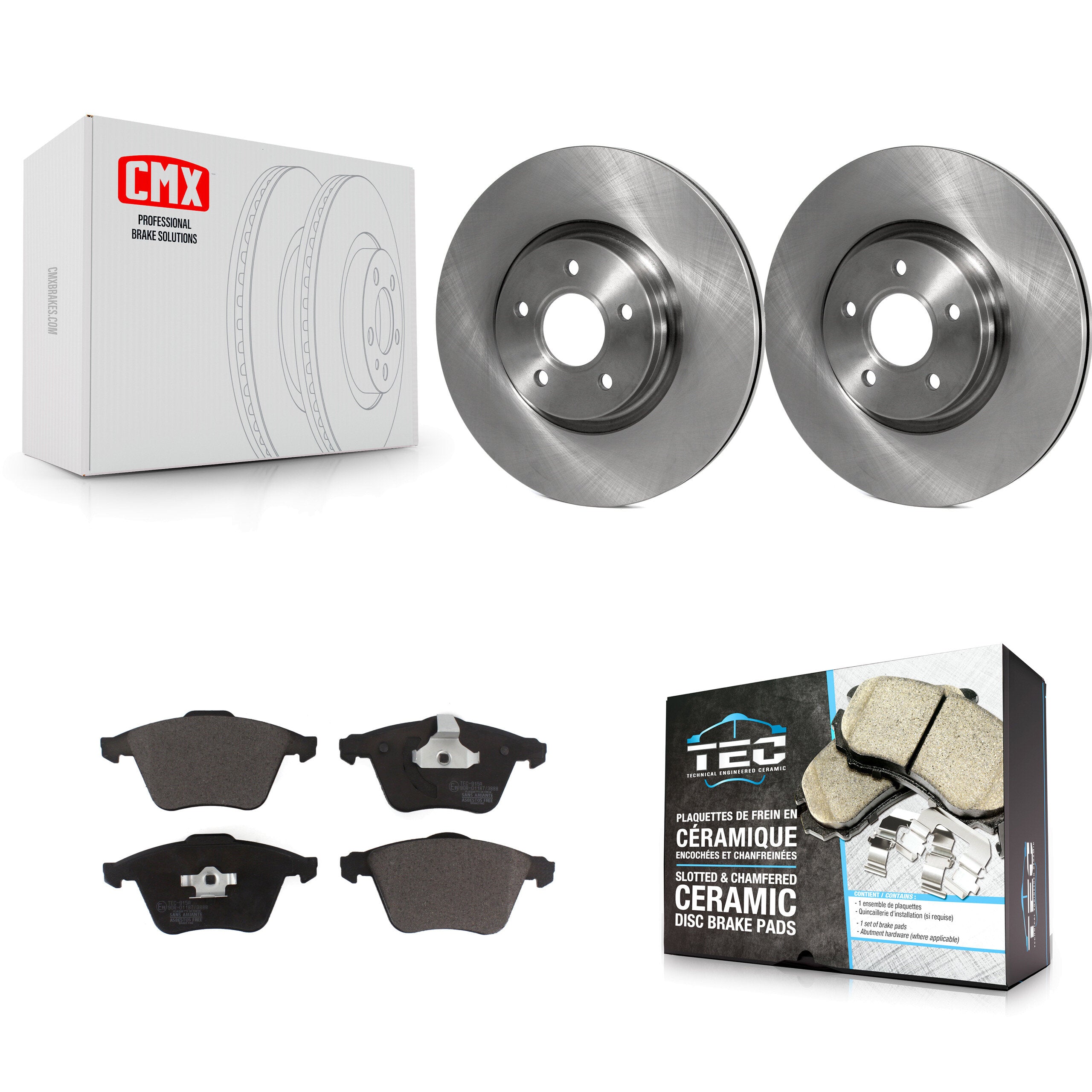 Transit Auto K8T-100533 Disc Brake Kit for 2004-2013 Volvo C70, Volvo S40, Volvo V50 - Front product image