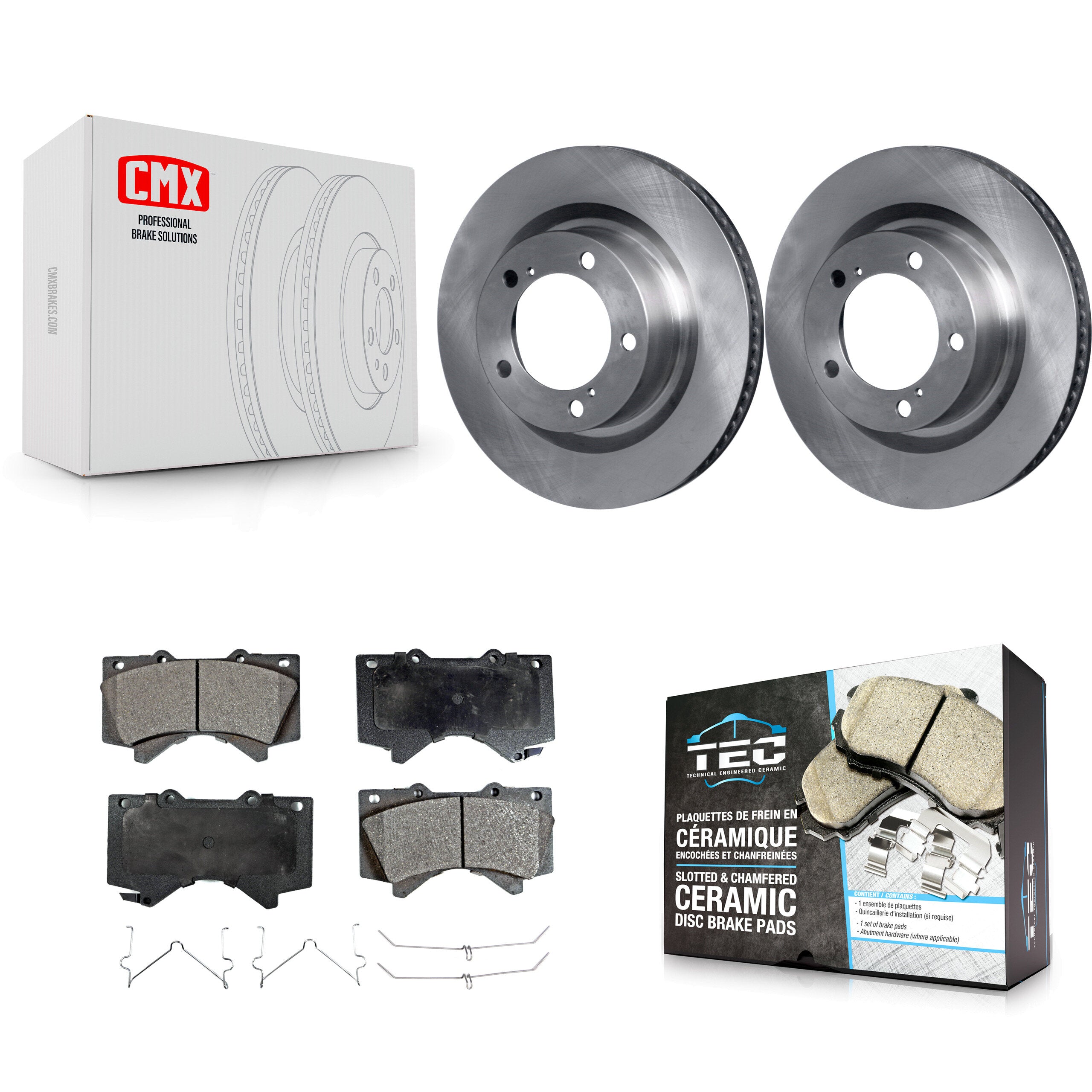 Transit Auto K8T-100546 Disc Brake Kit for 2007-2022 Toyota Land Cruiser, Lexus LX570, Toyota Sequoia & more - Front product image