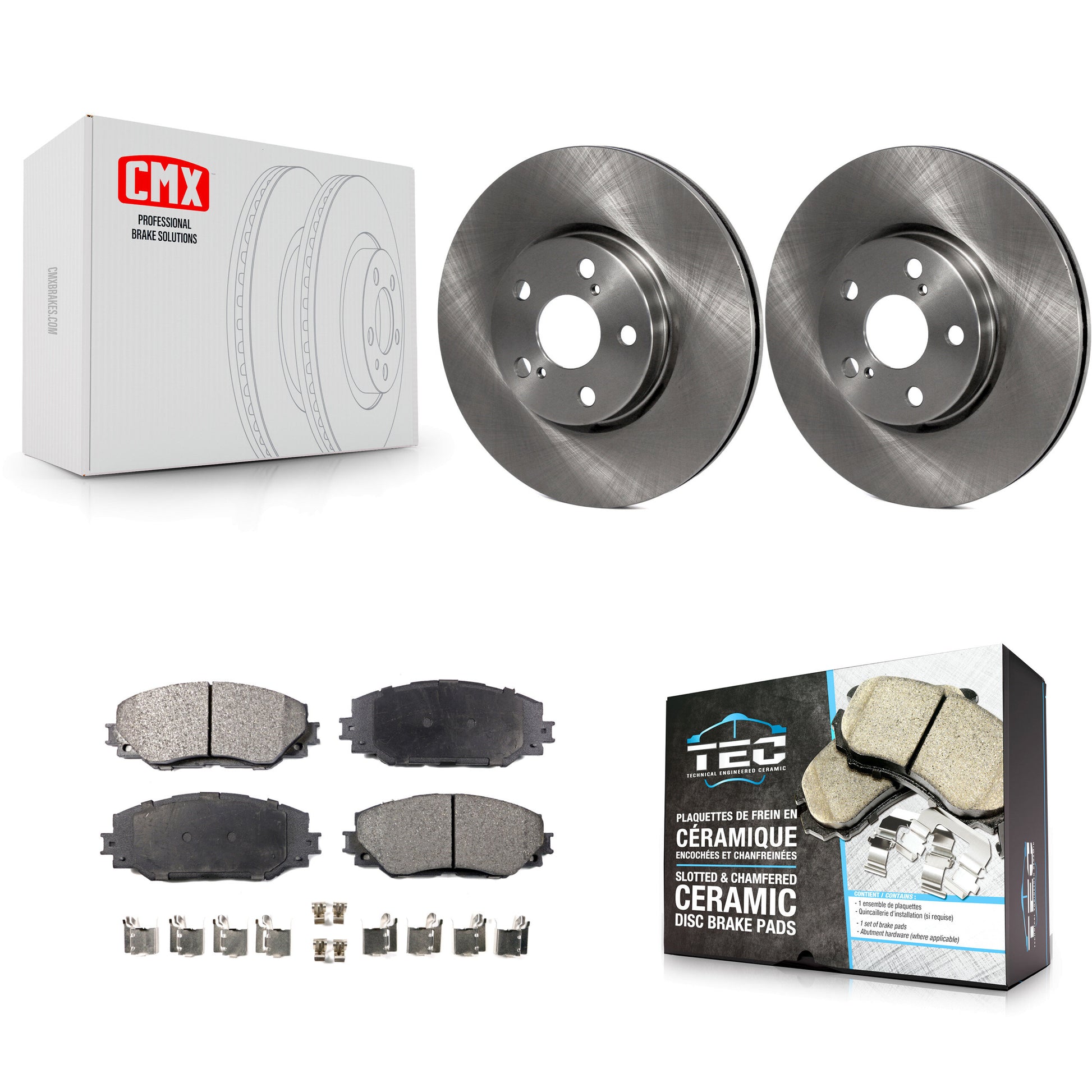 Transit Auto K8T-100557 Disc Brake Kit for 2008-2019 Toyota Corolla, Toyota Matrix, Pontiac Vibe & more - Front product image