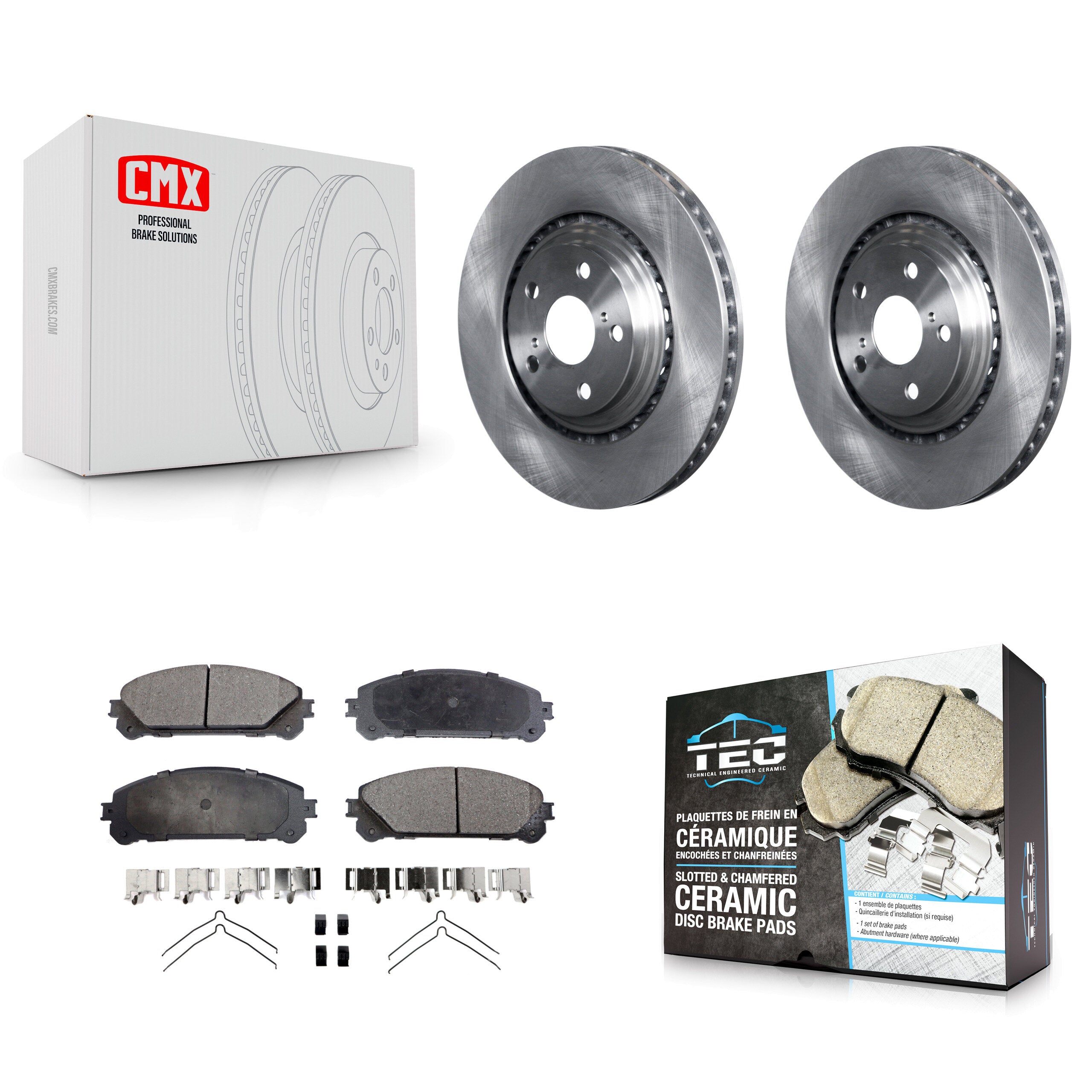 Transit Auto K8T-100560 Disc Brake Kit for 2008-2021 Lexus NX300, Lexus NX200t, Lexus NX300h & more - Front product image