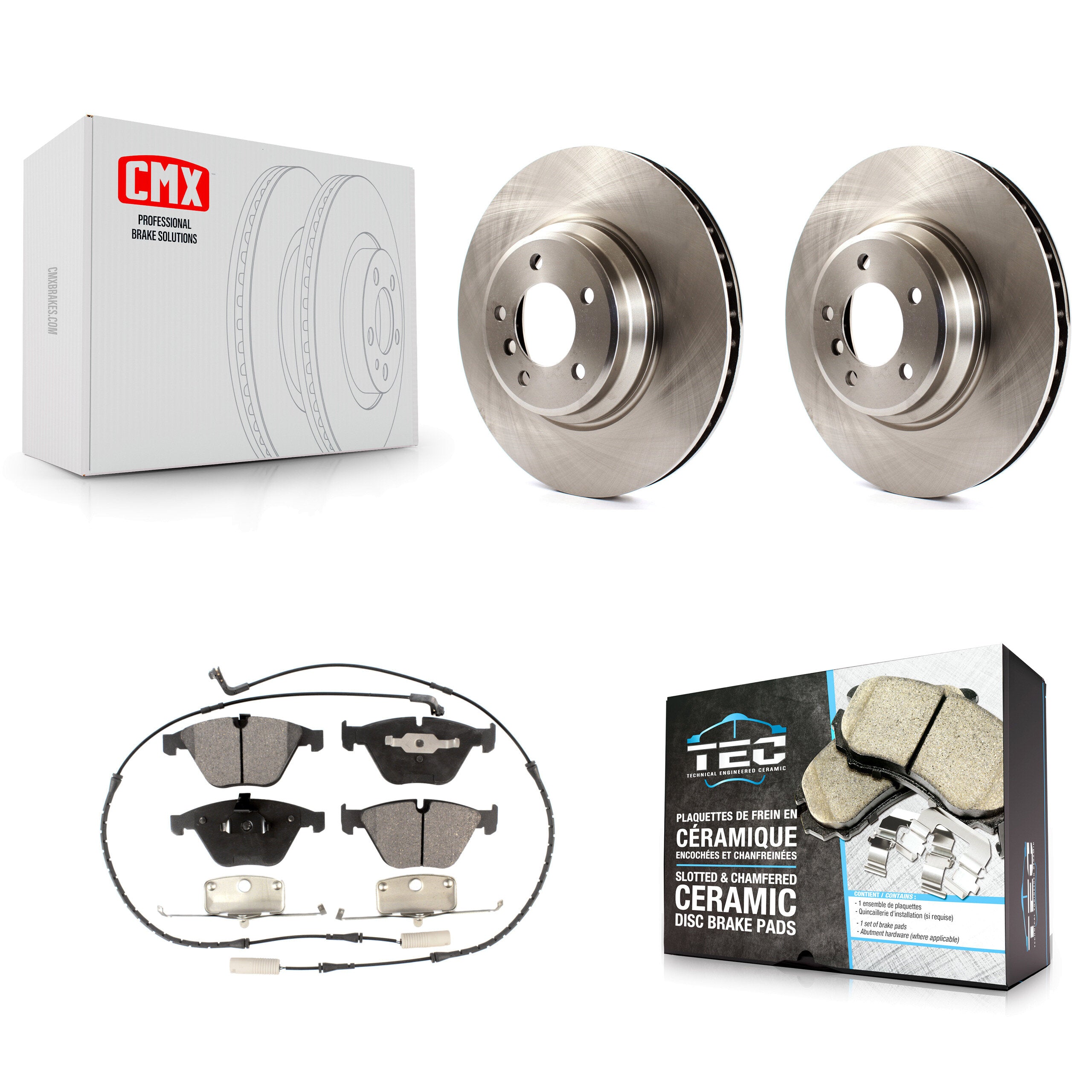 Transit Auto K8T-100569 Disc Brake Kit for 2007-2013 BMW X1, BMW 335i, BMW 335i xDrive & more - Front product image