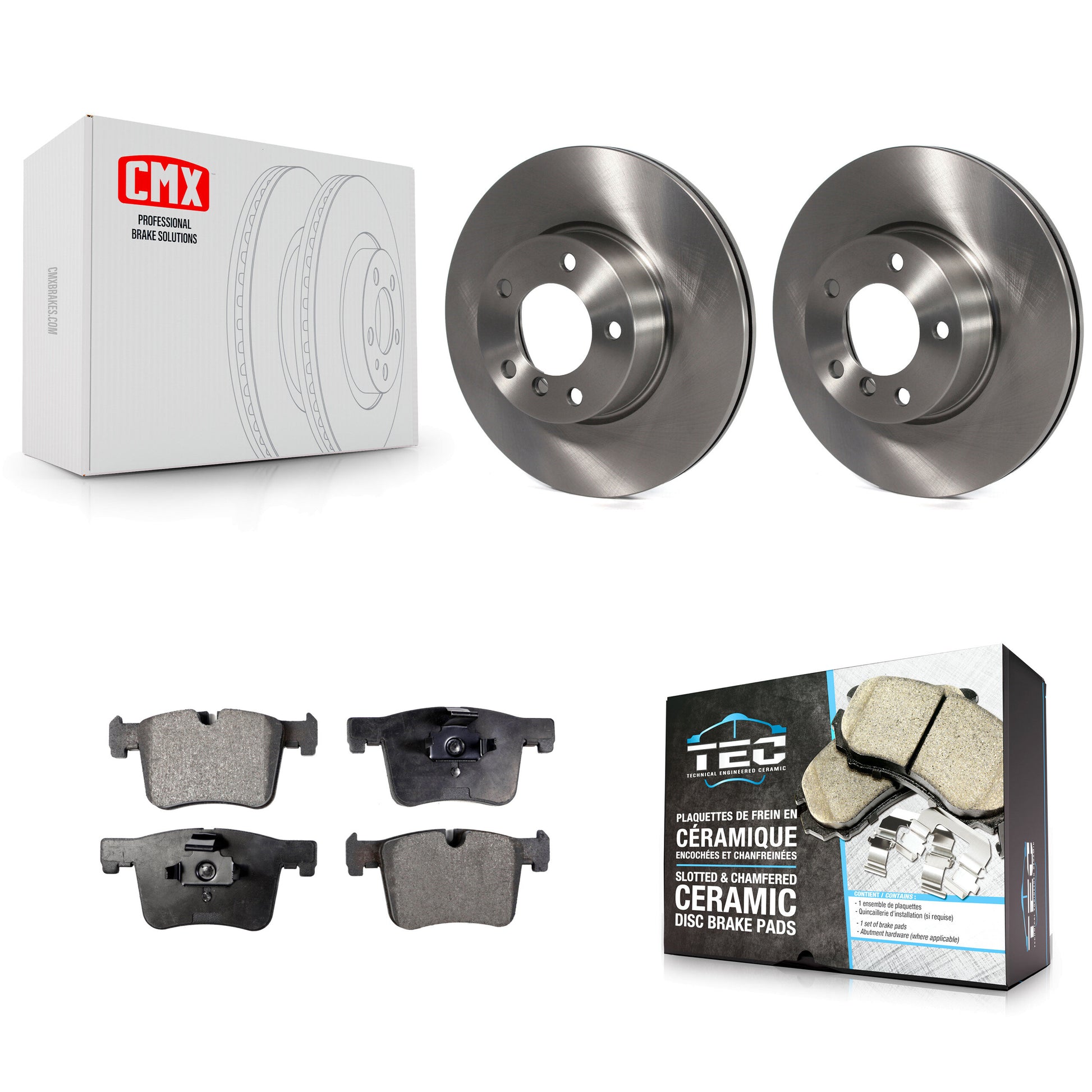 Transit Auto K8T-100572 Disc Brake Kit for 2012-2021 BMW 230i, BMW 230i xDrive, BMW 328d & more - Front product image