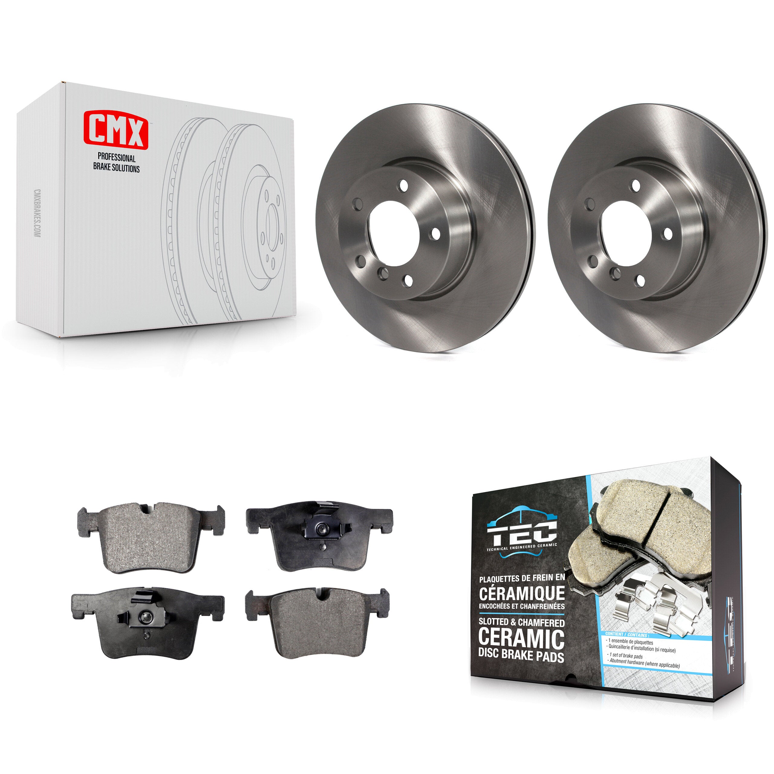 Transit Auto K8T-100572 Disc Brake Kit for 2012-2021 BMW 230i, BMW 230i xDrive, BMW 328d & more - Front product image