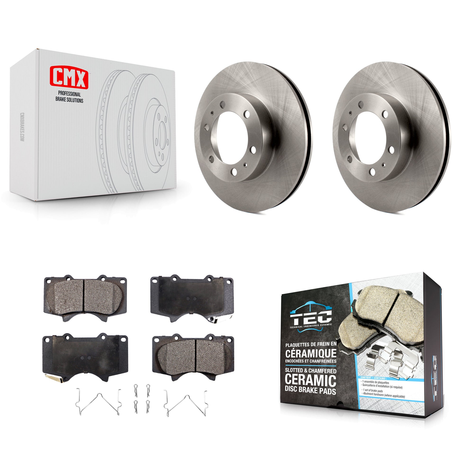 Transit Auto K8T-100581 Disc Brake Kit for 2003-2023 Toyota Tacoma, Toyota FJ Cruiser, Toyota 4Runner - Front product image