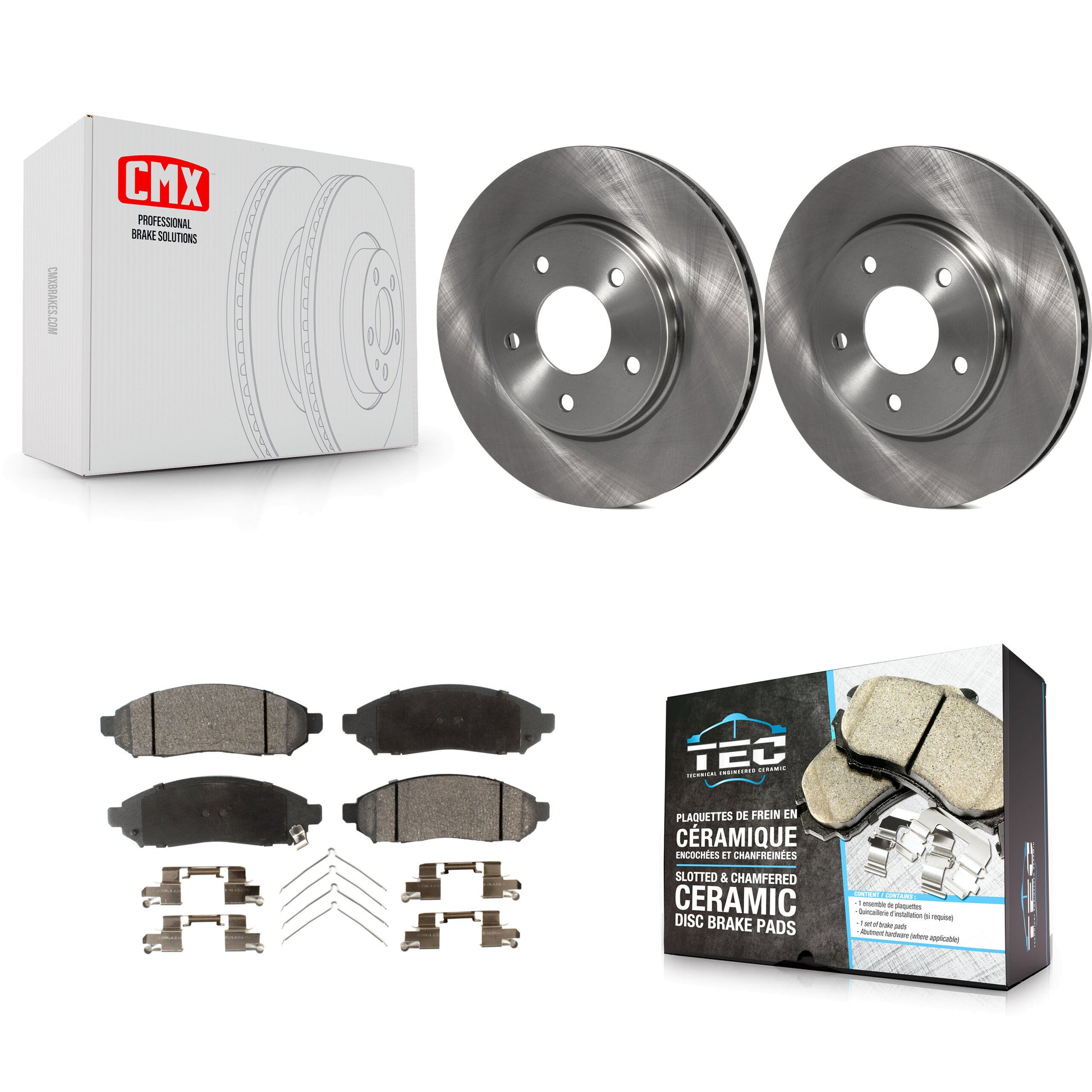 Transit Auto K8T-100619 Disc Brake Kit for 2011-2021 Nissan NV200, Chevrolet City Express, Nissan LEAF - Front product image