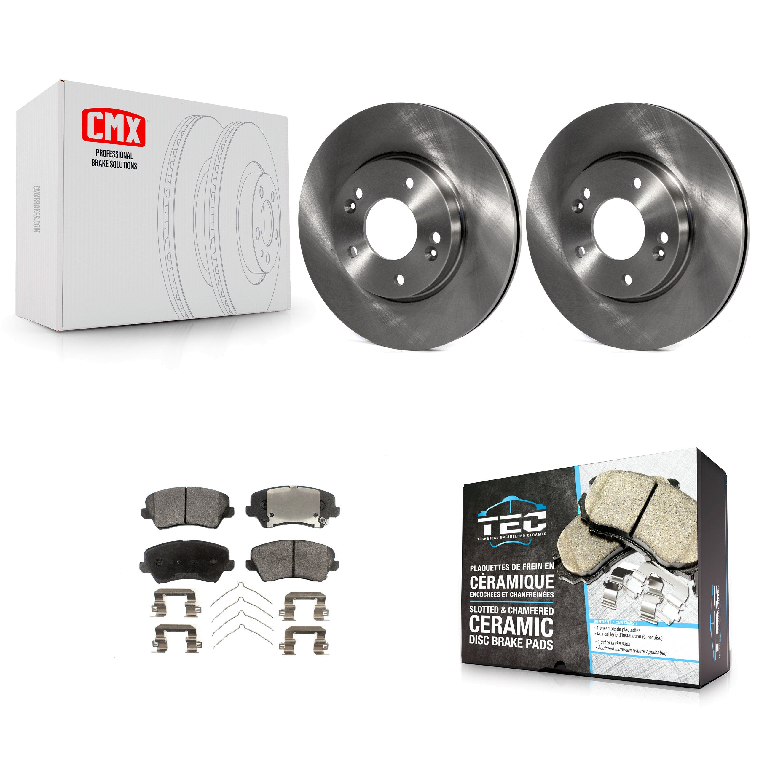Transit Auto K8T-100622 Disc Brake Kit for 2016-2021 Hyundai Veloster, Hyundai Elantra GT, Kia Forte & more - Front product image