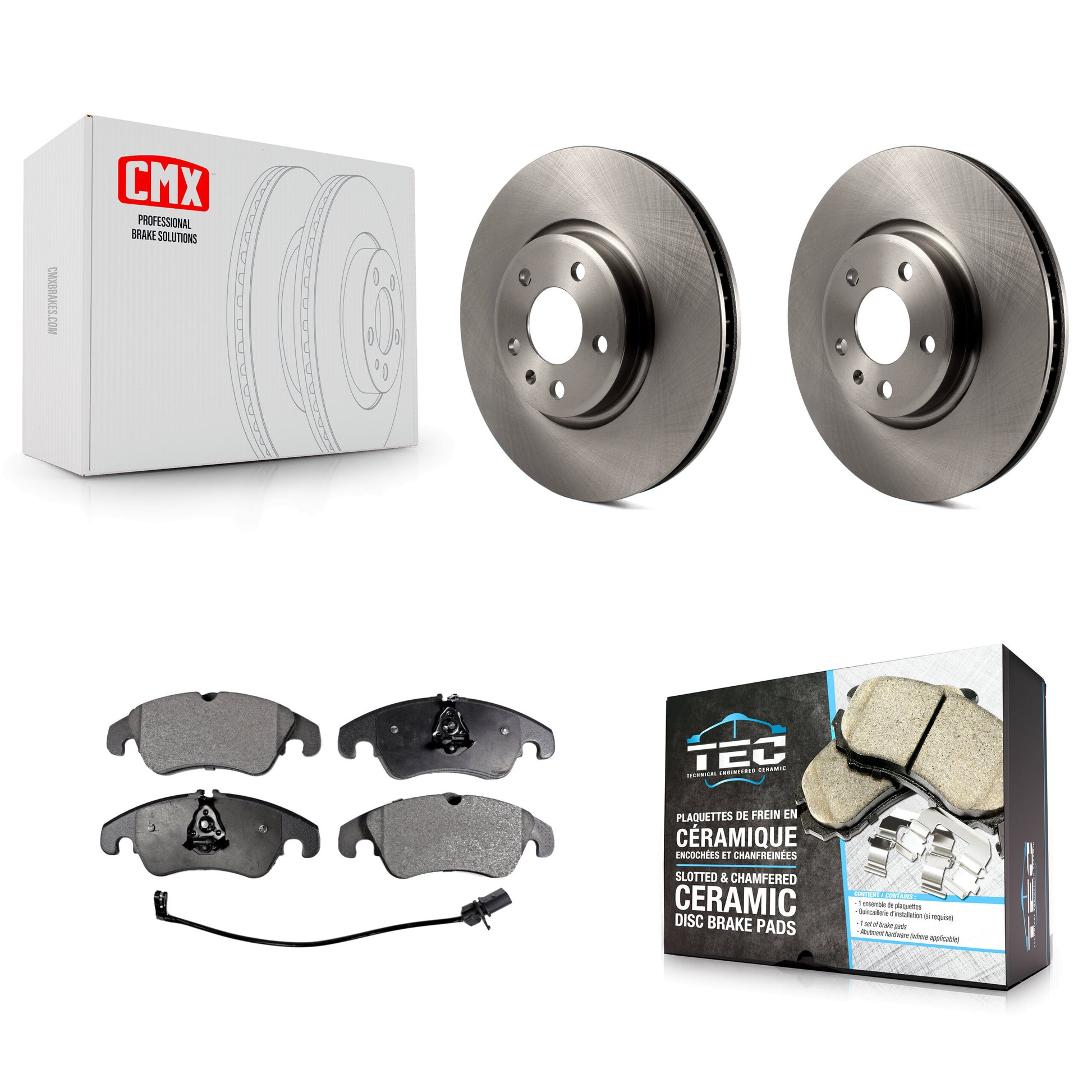 Transit Auto K8T-100636 Disc Brake Kit for 2011-2017 Audi A4 Quattro, Audi A5, Audi A5 Quattro & more - Front product image
