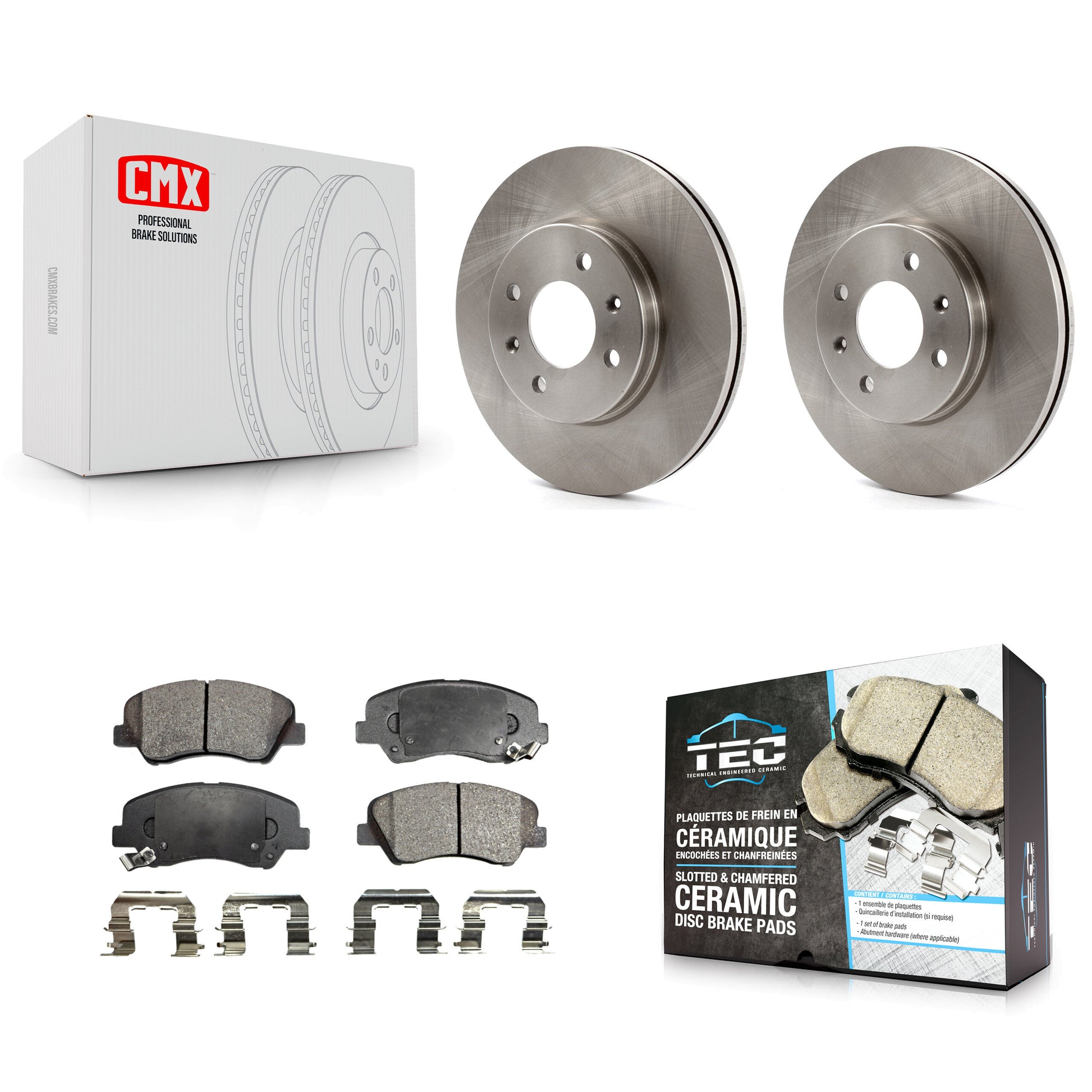 Transit Auto K8T-100647 Disc Brake Kit for 2012-2018 Kia Rio, Hyundai Accent - Front product image