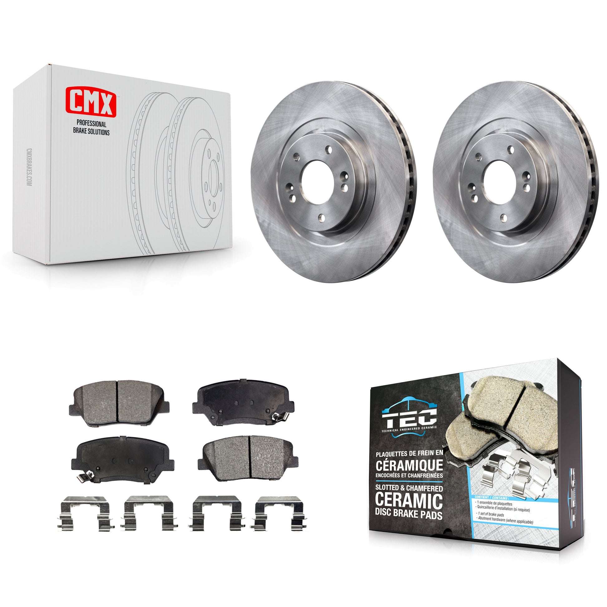 Transit Auto K8T-100655 Disc Brake Kit for 2013-2016 Kia Sorento, Hyundai Santa Fe Sport - Front product image